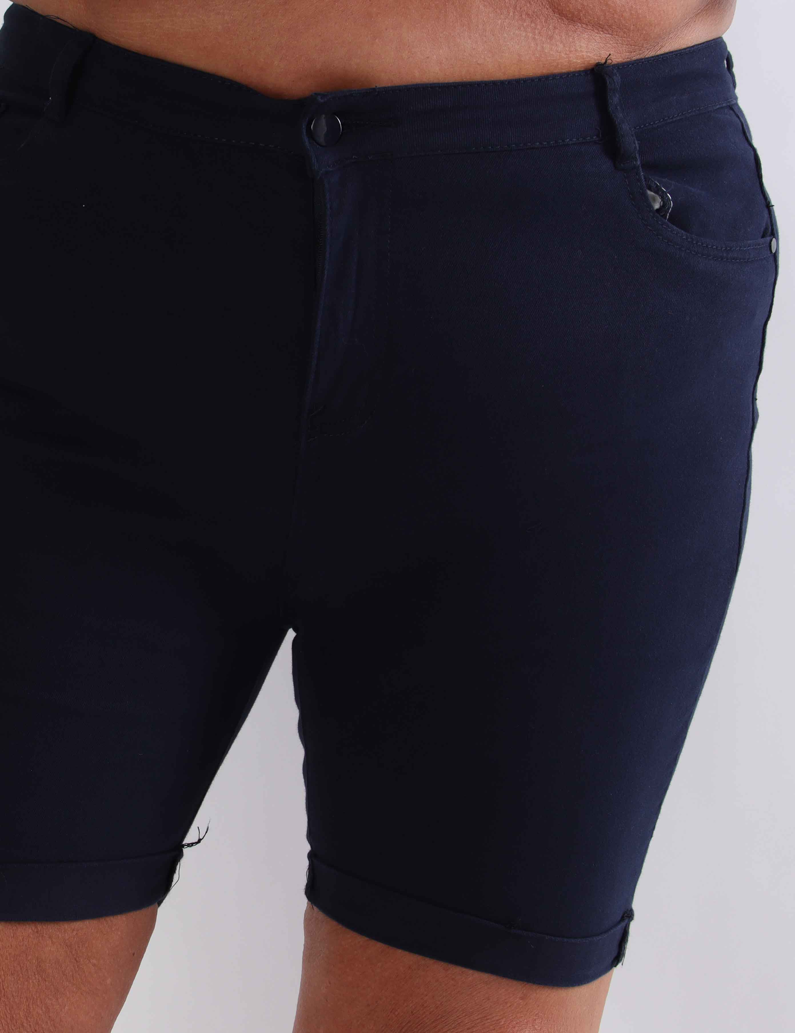 Bothilla - Højtaljede denimshorts i stretchy kvalitet
