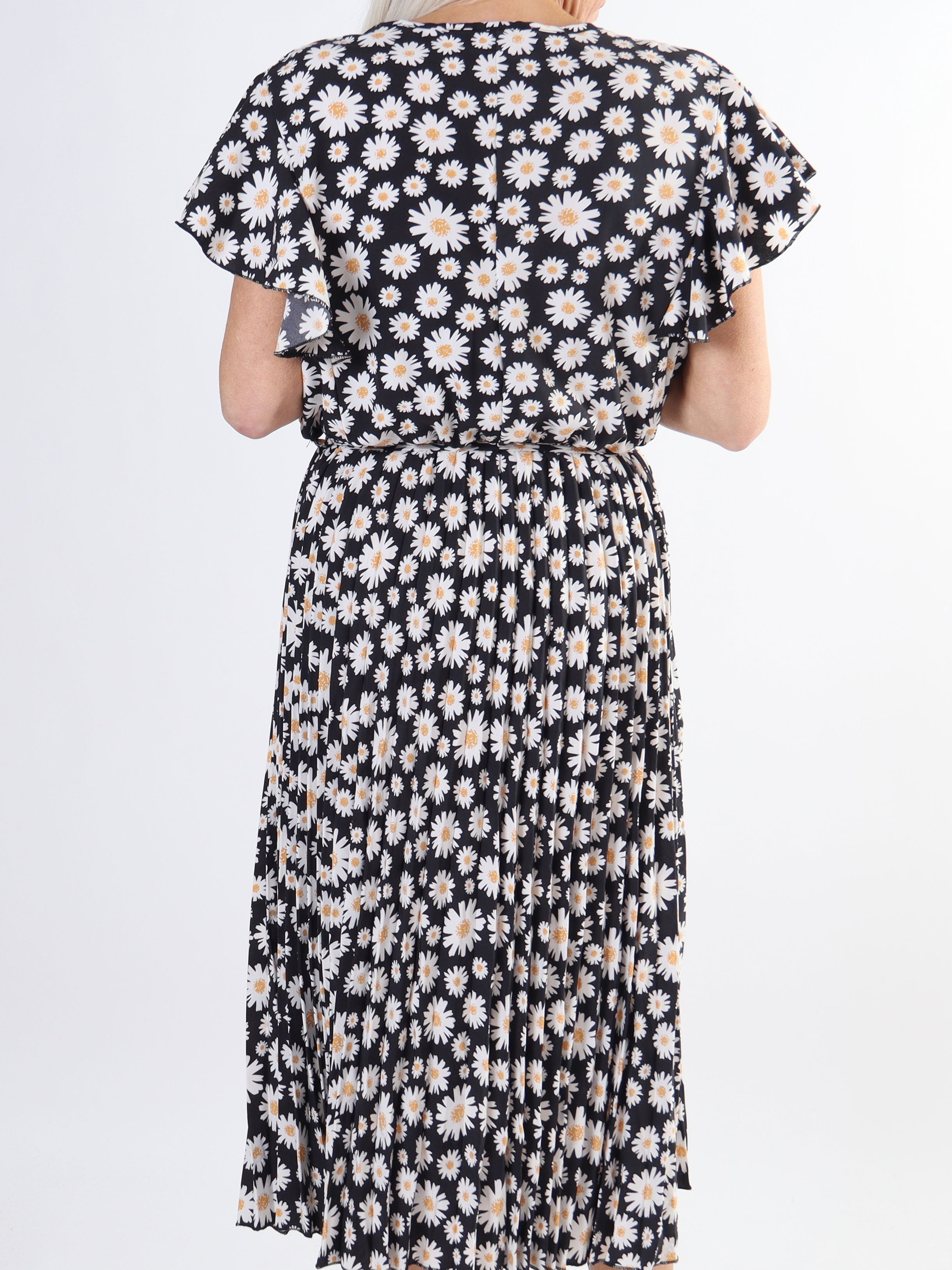 Callidora Flower - Klänning i plusstorlek med veck och volanger