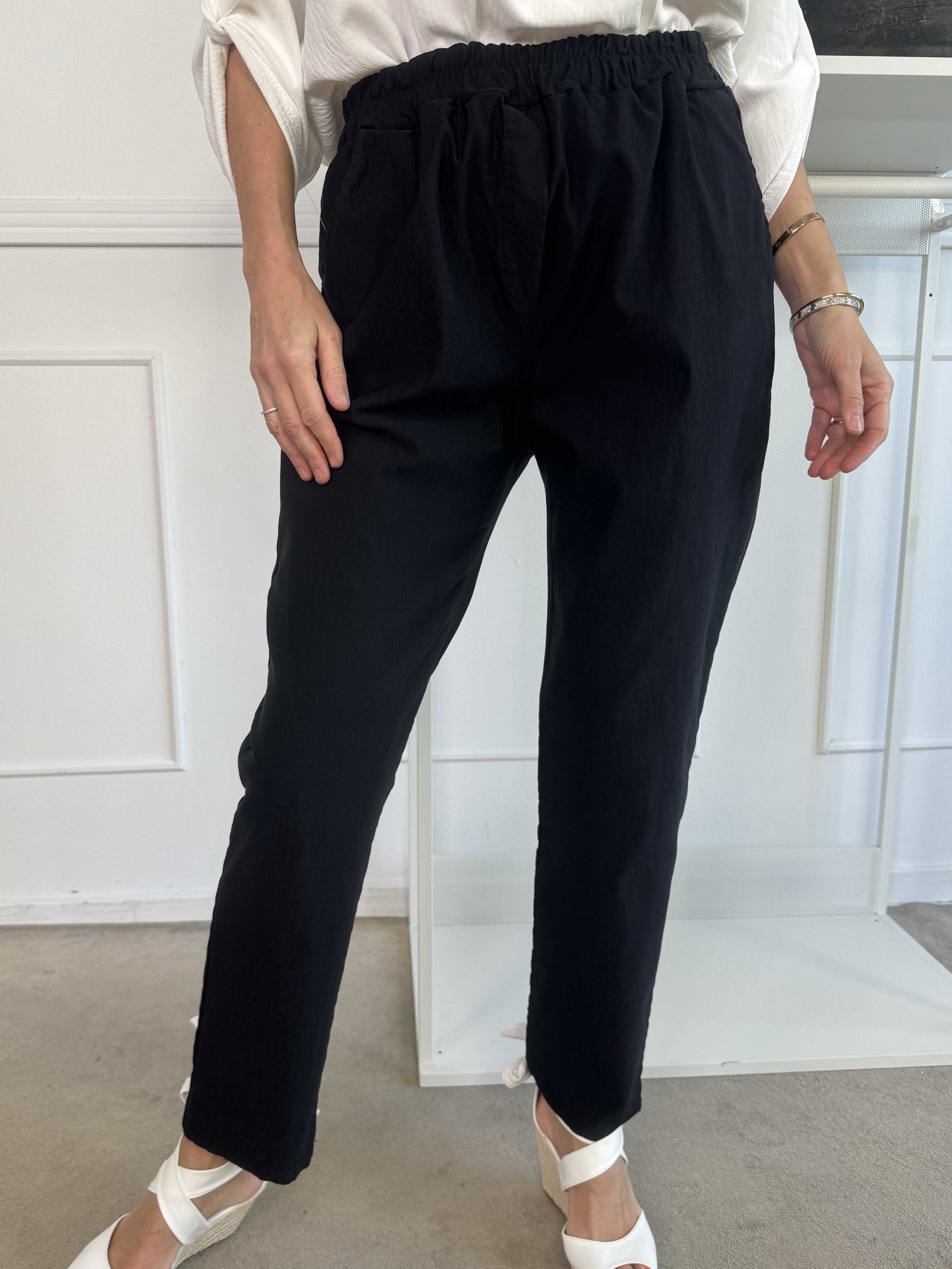 Carla - Byxor med hög stretch och resår i midjan