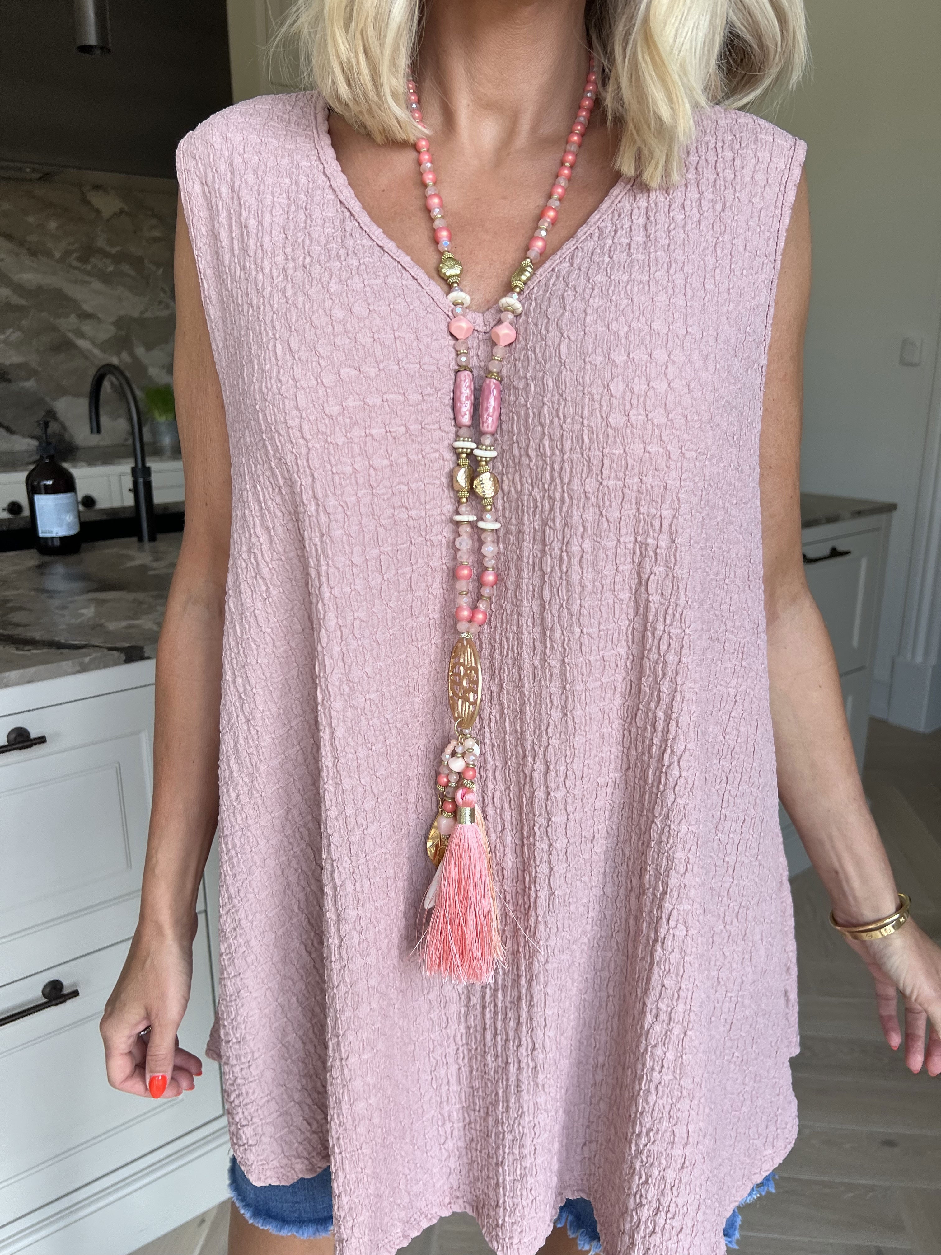 Carme - Söd tunika i viskosblandning och lös passform