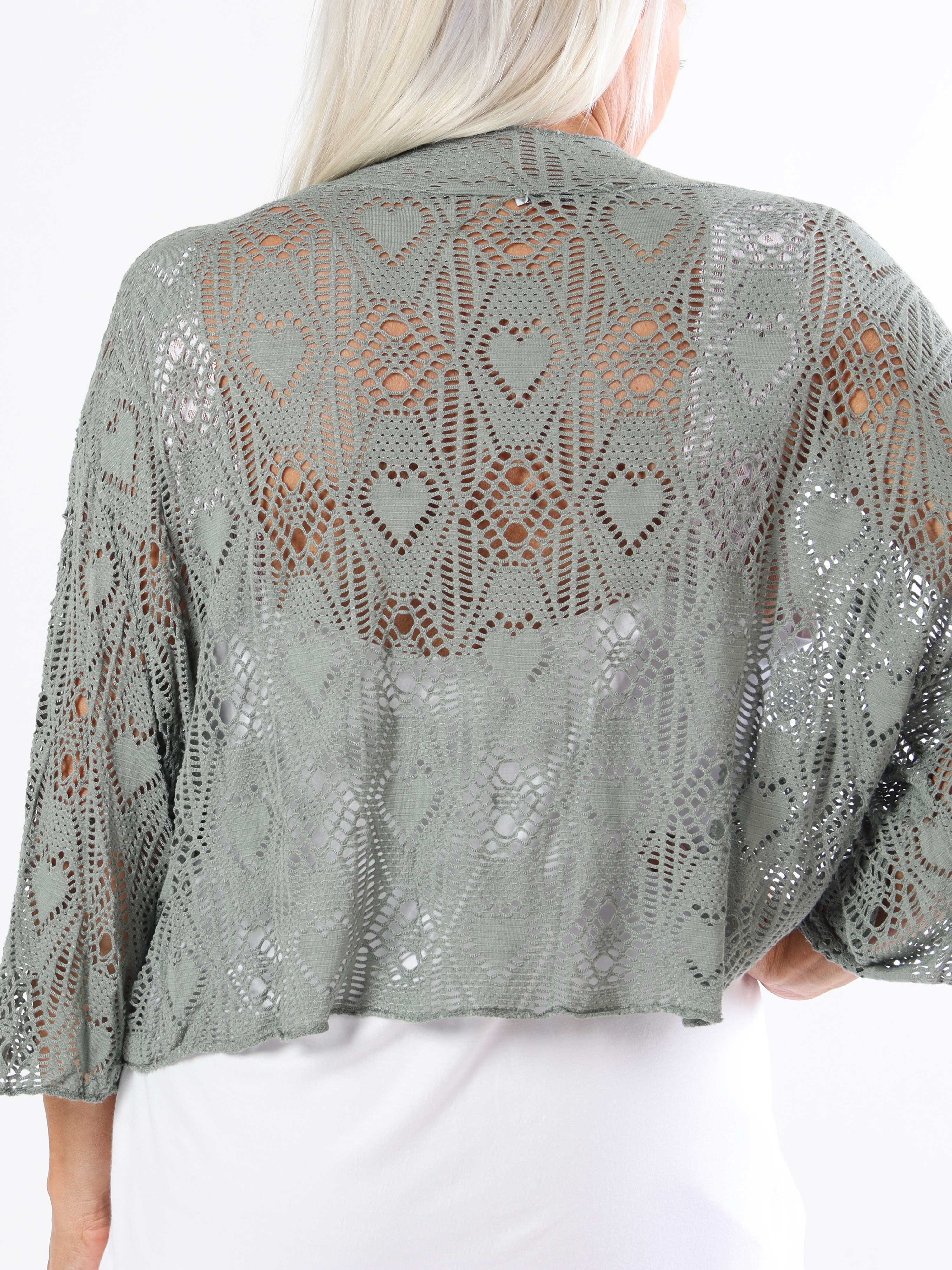 Castilla - Kort virkad plus size kofta