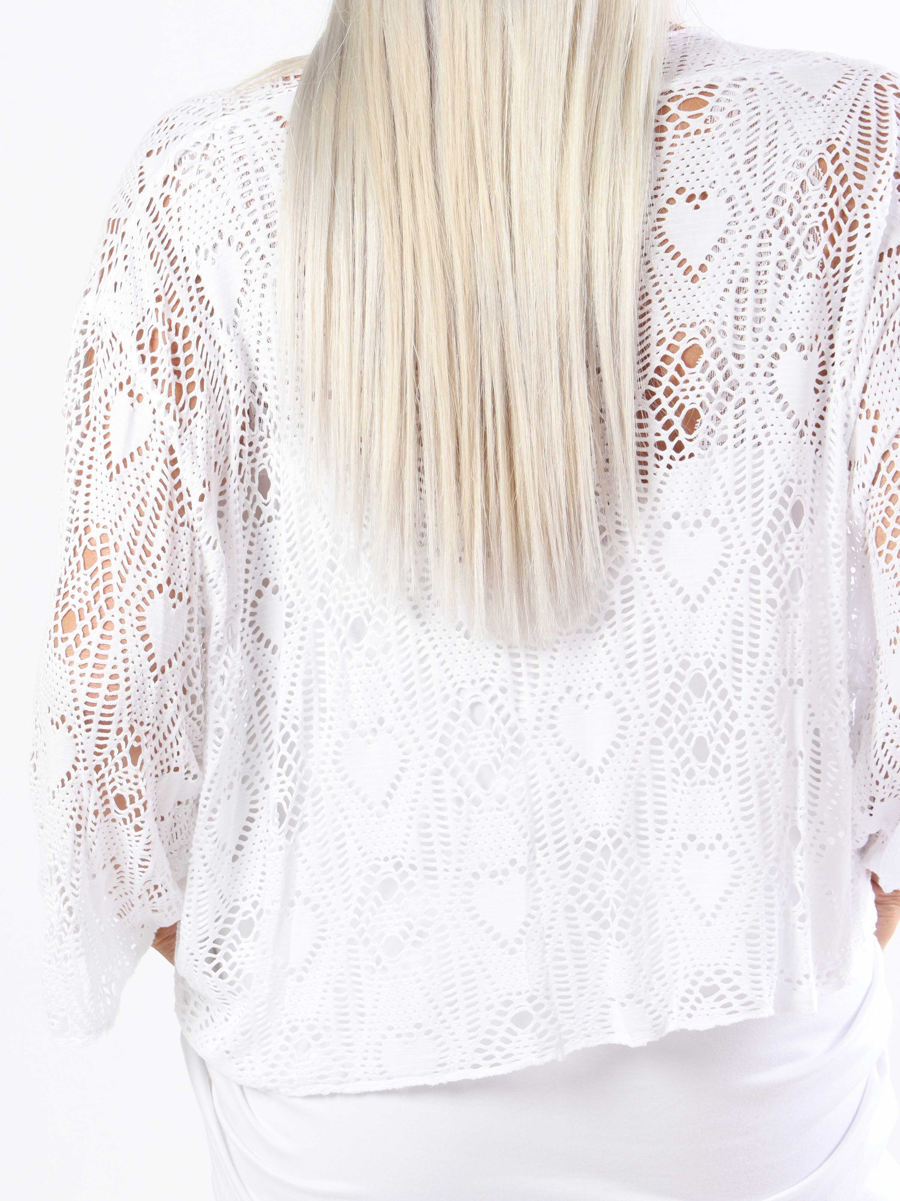 Castilla - Kort virkad plus size kofta