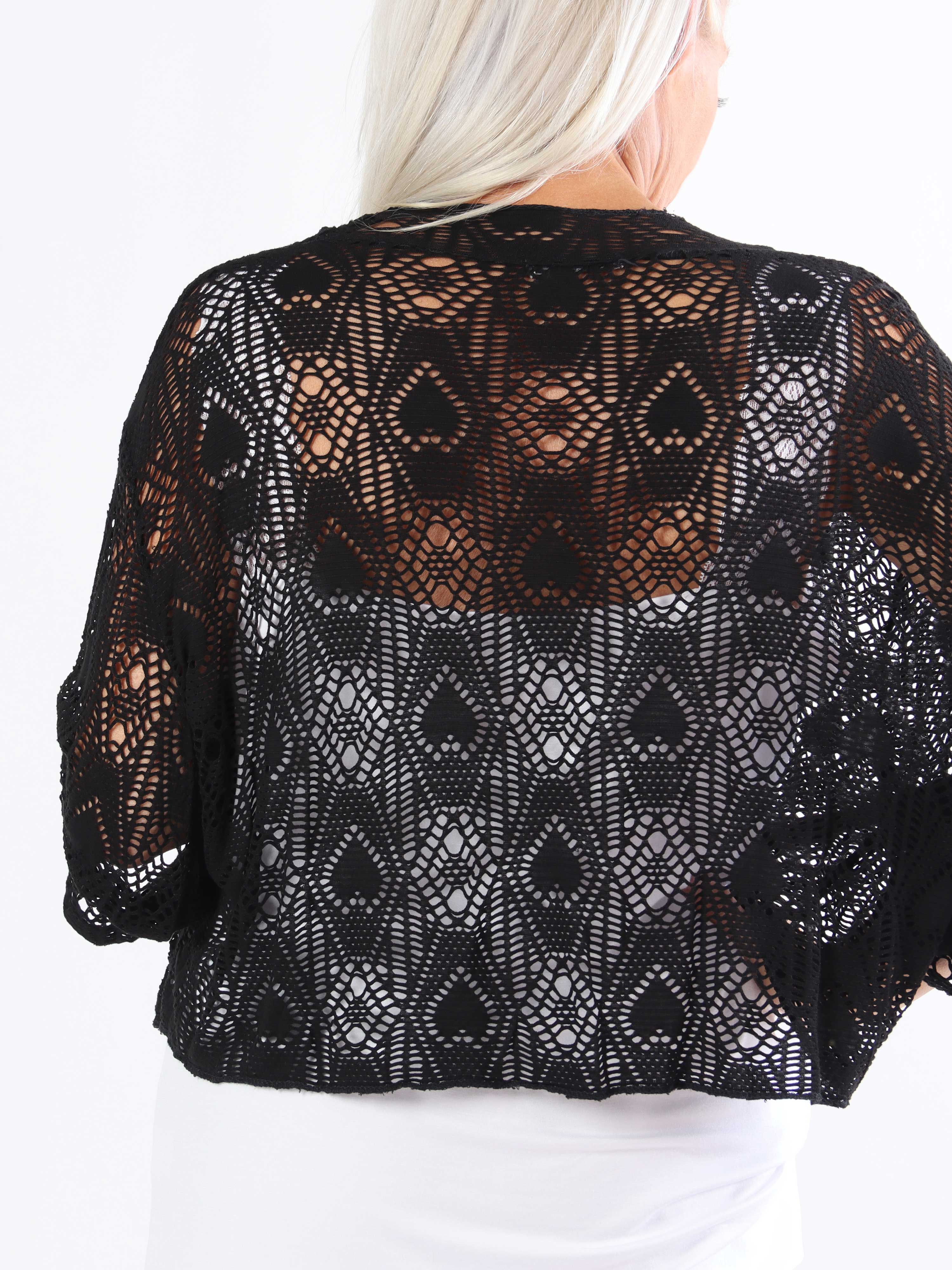 Castilla - Kort virkad plus size kofta