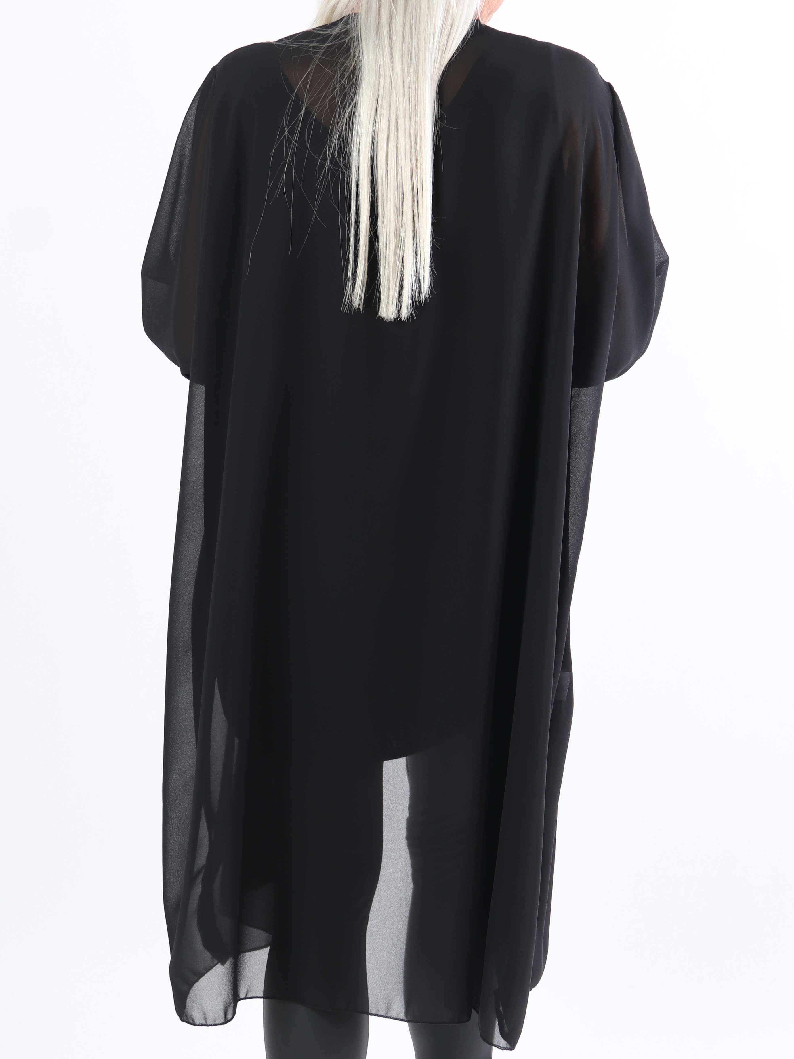 Christina - Lätt, halvgenomskinlig kofta i plus size