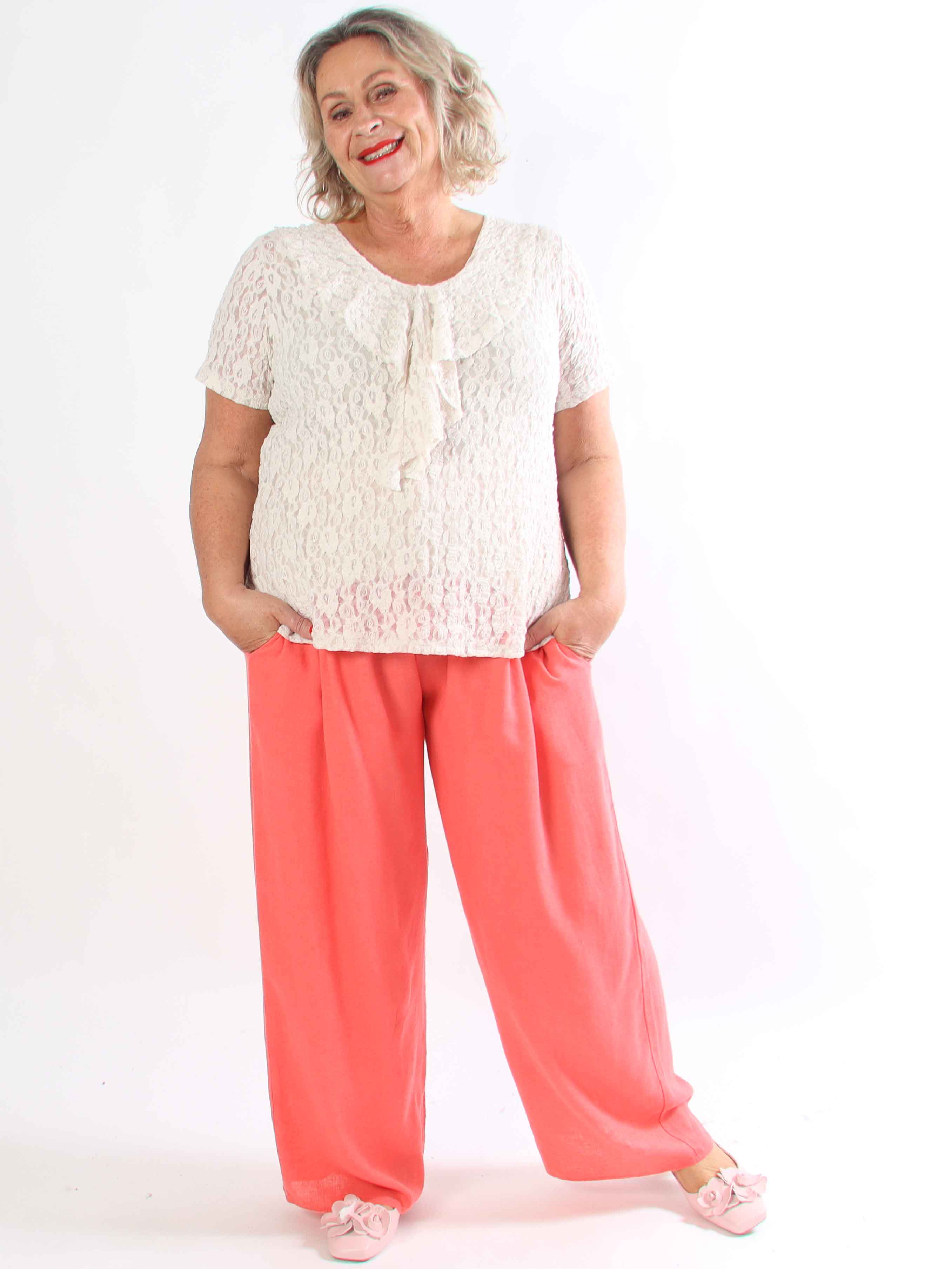 Clara - Vida byxor i viskos och linne