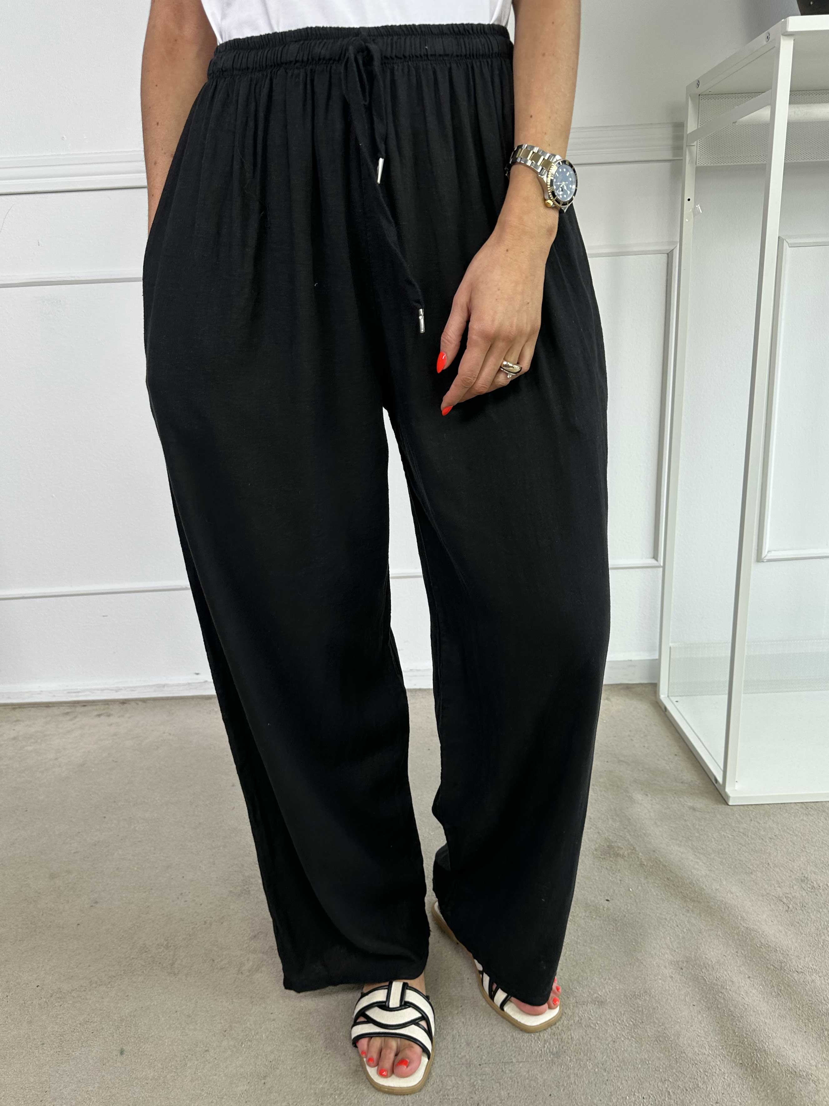 Clara - Vida byxor i viskos och linne