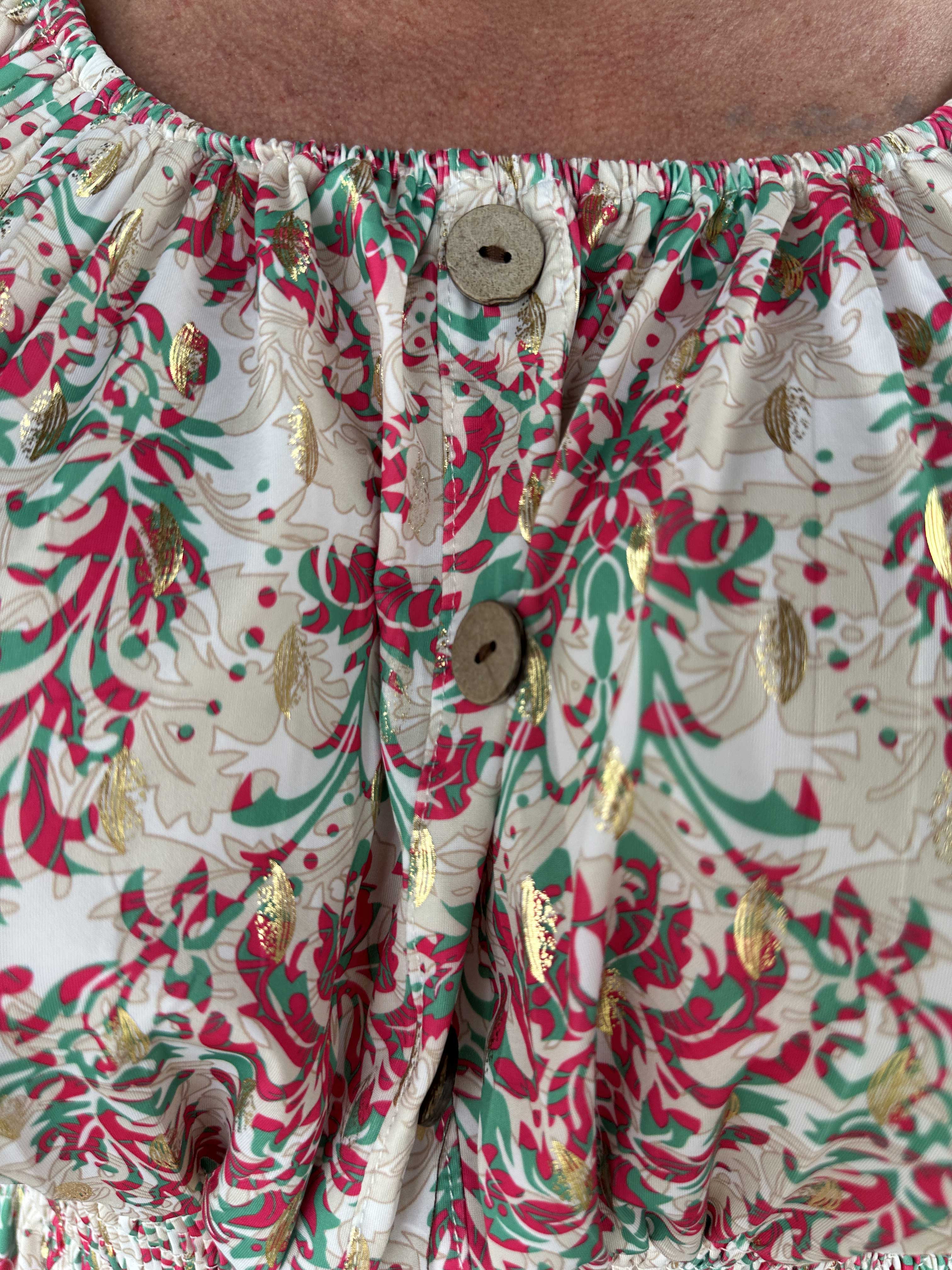 Cora Royal Shirt - Söt elastisk blus med resår under bysten