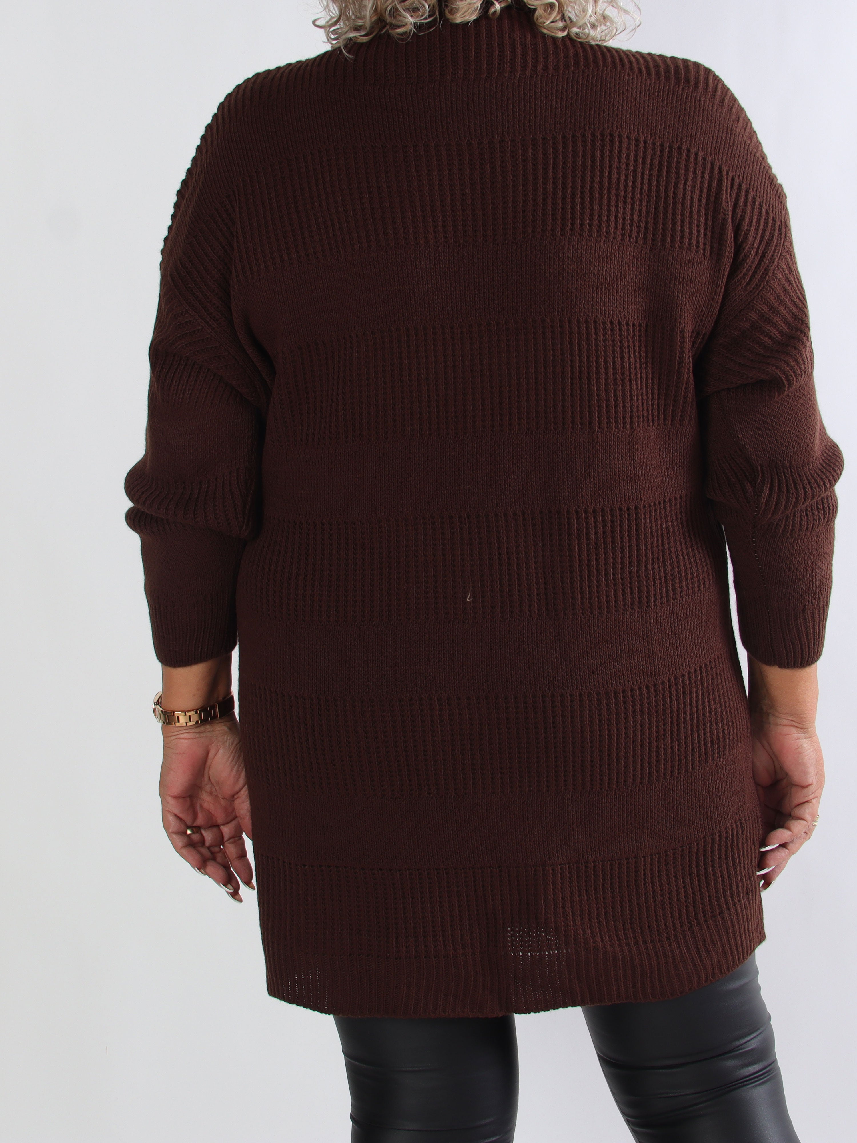 Dagmar - Stickad plus size klänning med polokrage