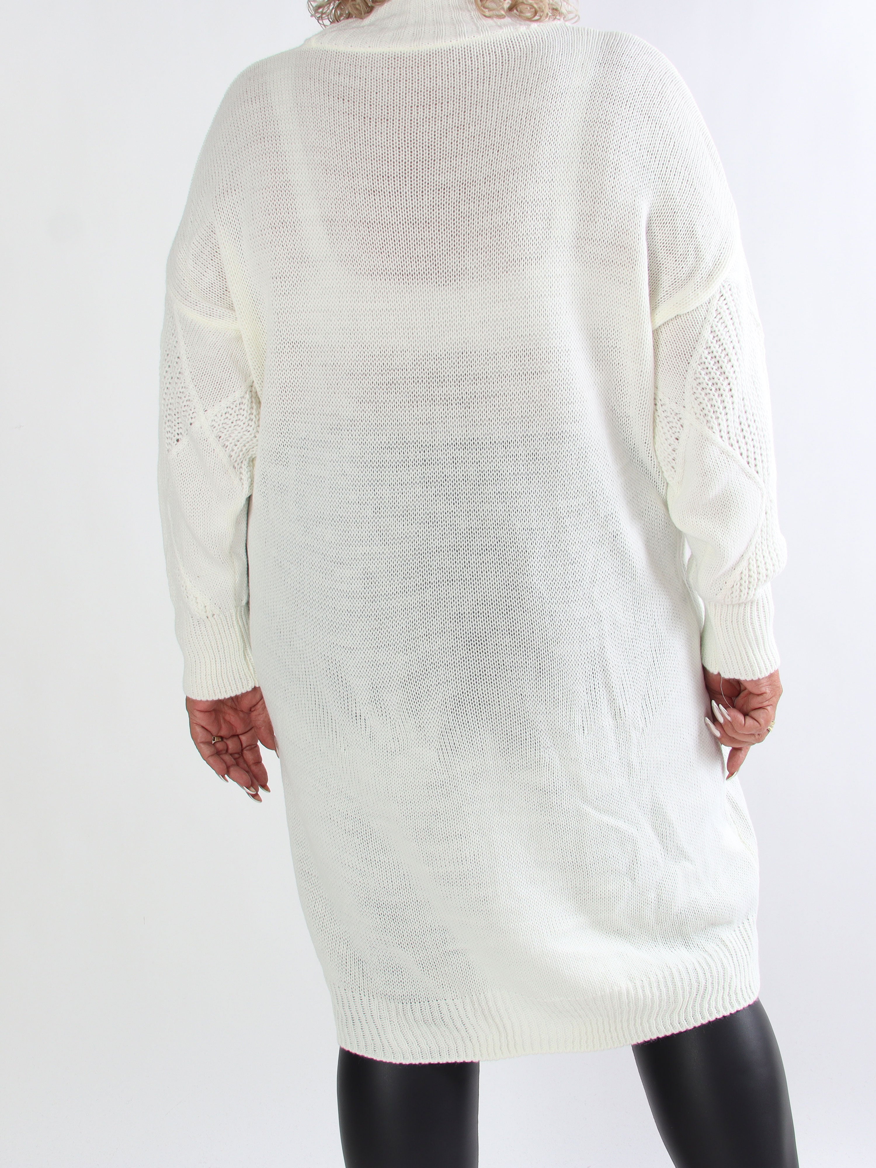 Dagmar - Stickad plus size klänning med polokrage