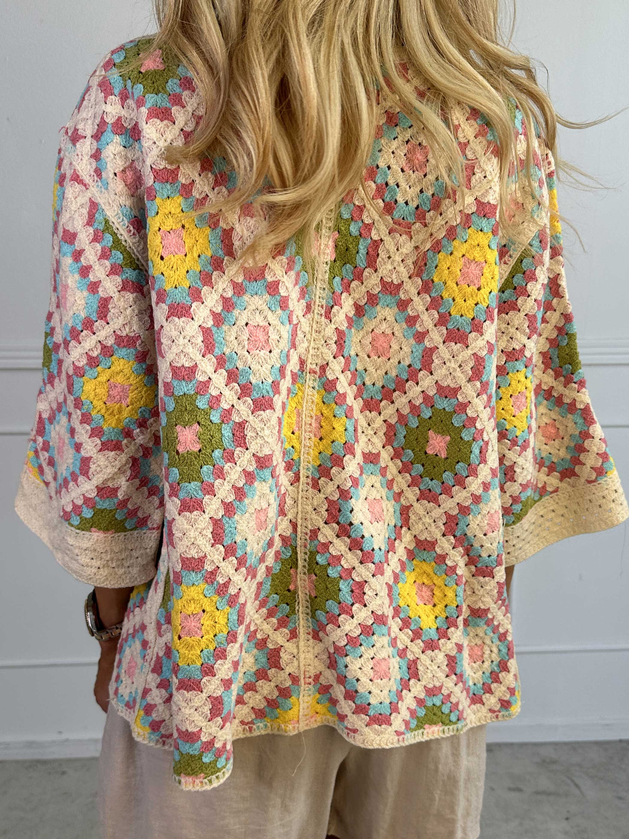 Danae - Flerfärgad kofta i bomull