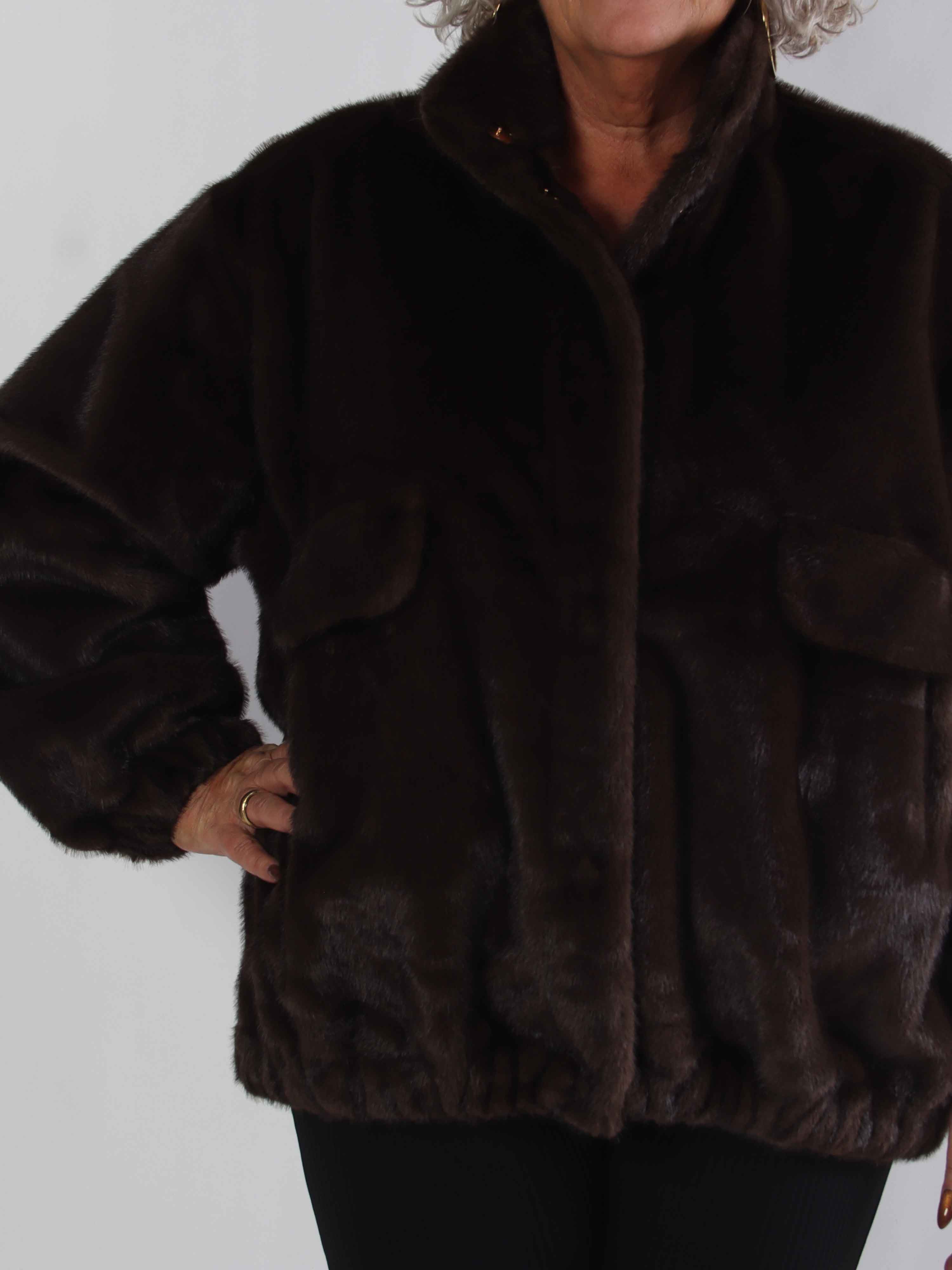 Daniela - Mjuk bomberjacka i fuskpäls