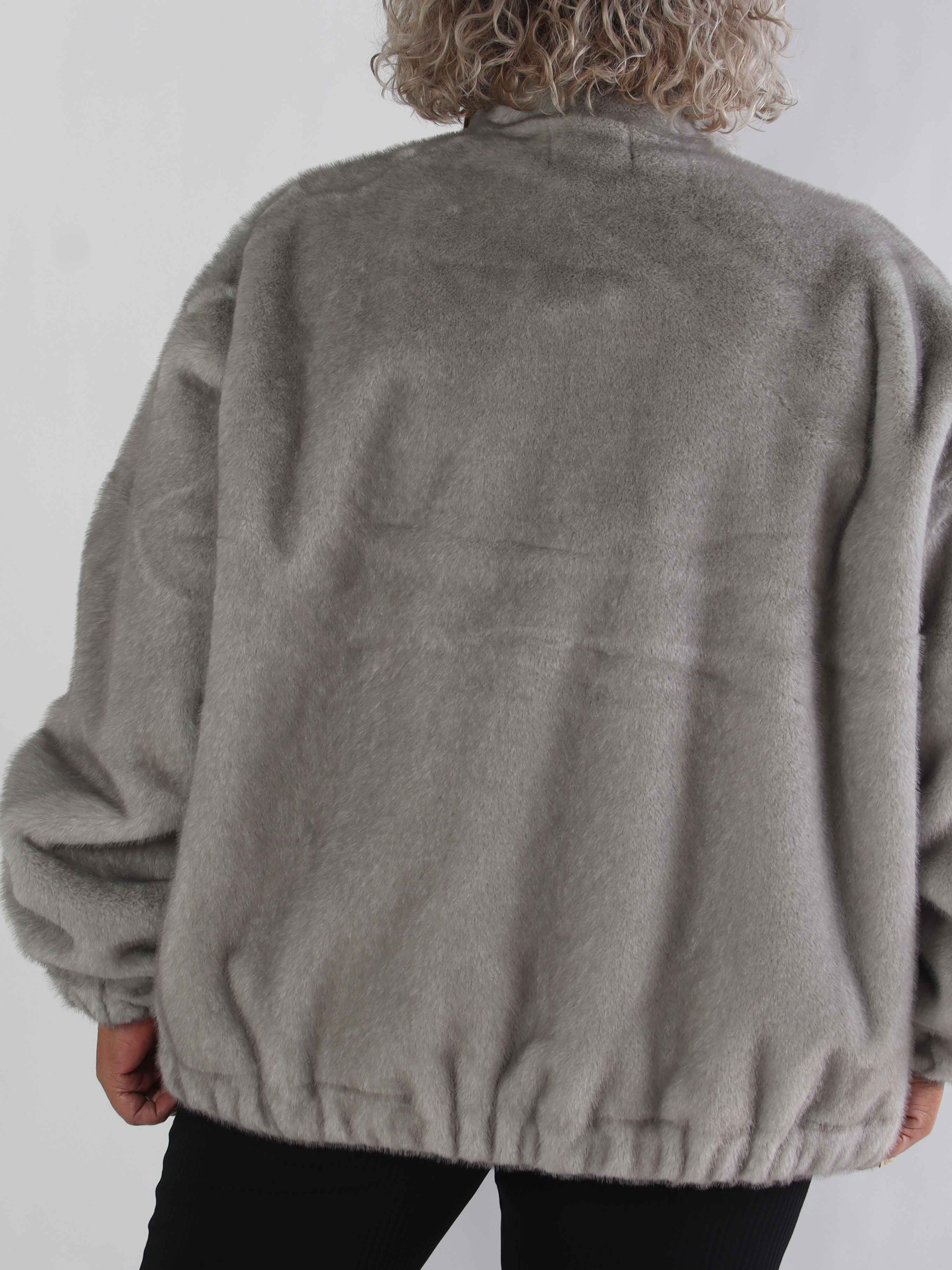 Daniela - Mjuk bomberjacka i fuskpäls