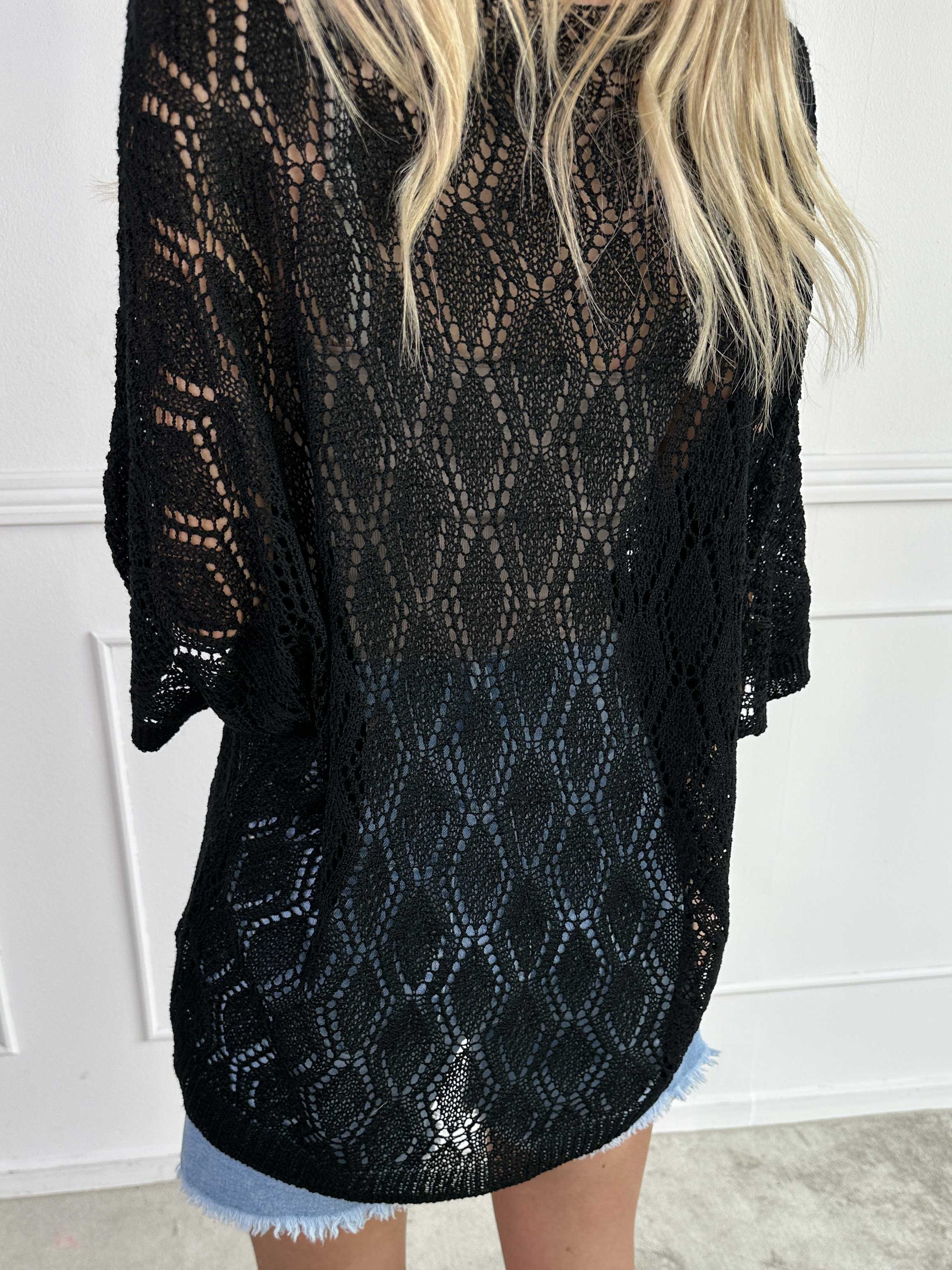 Deisy - Söt tunika i stickat spetsmönster