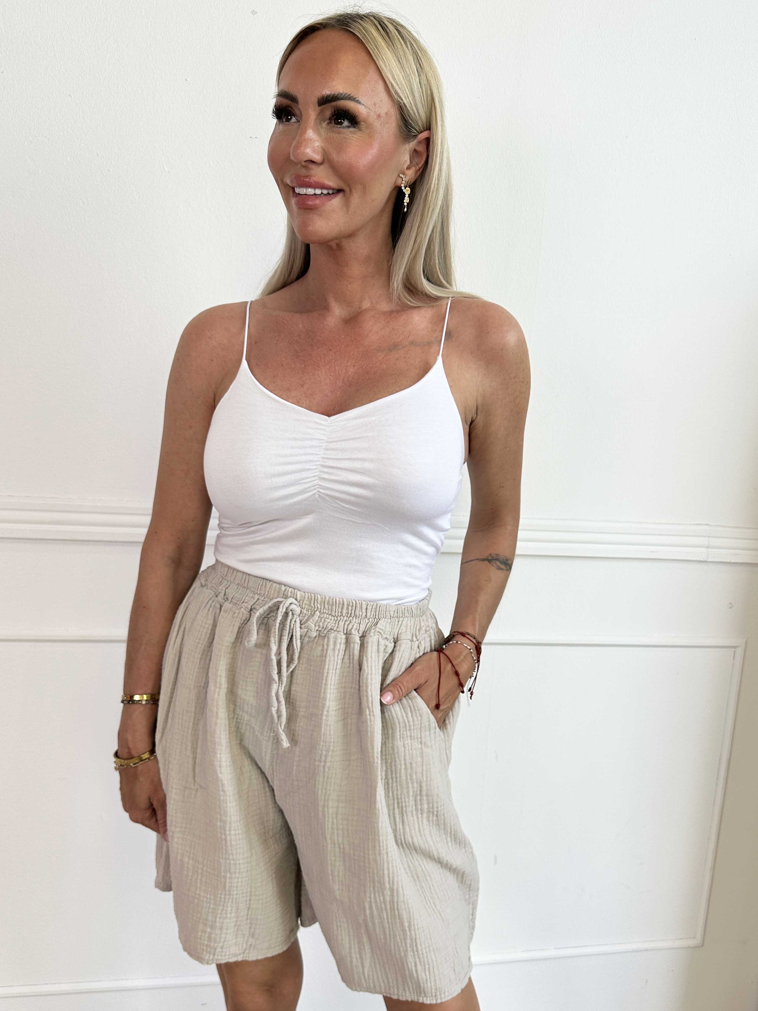 Delia - Bløde oversized shorts i bomuld