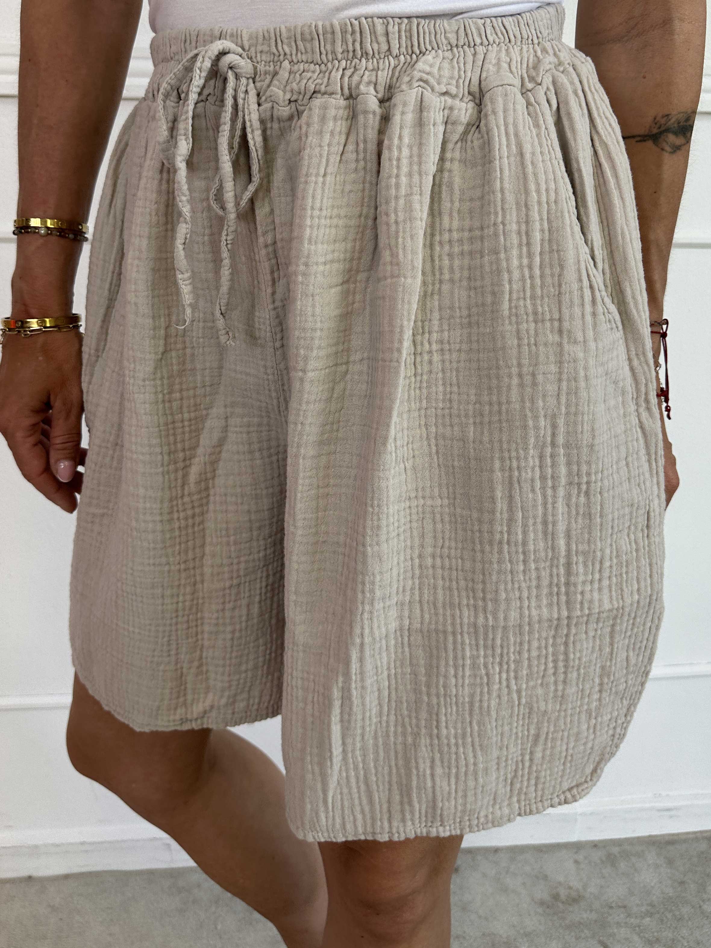 Delia - Bløde oversized shorts i bomuld