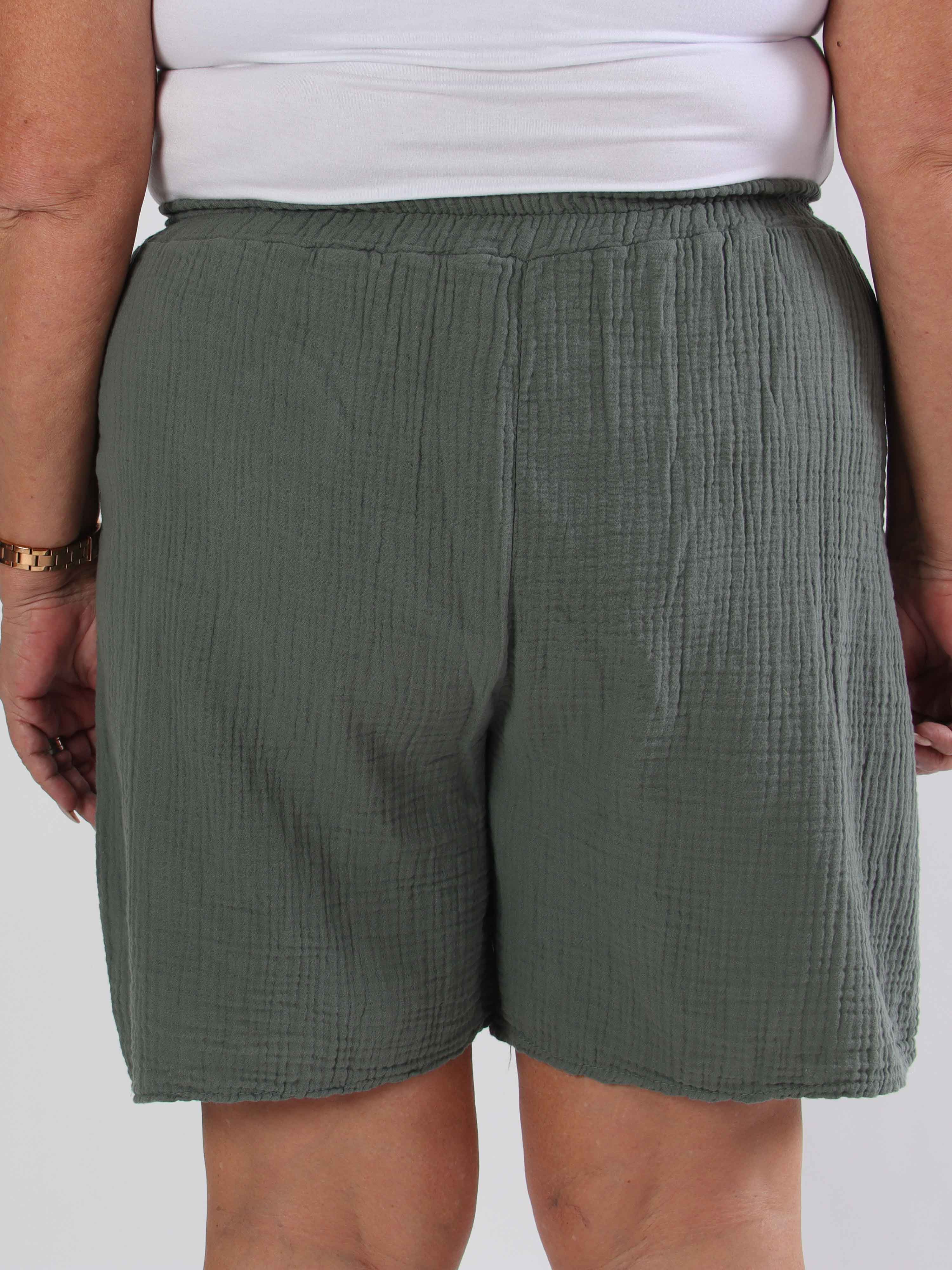 Delia - Mjuka plus size shorts i bomull