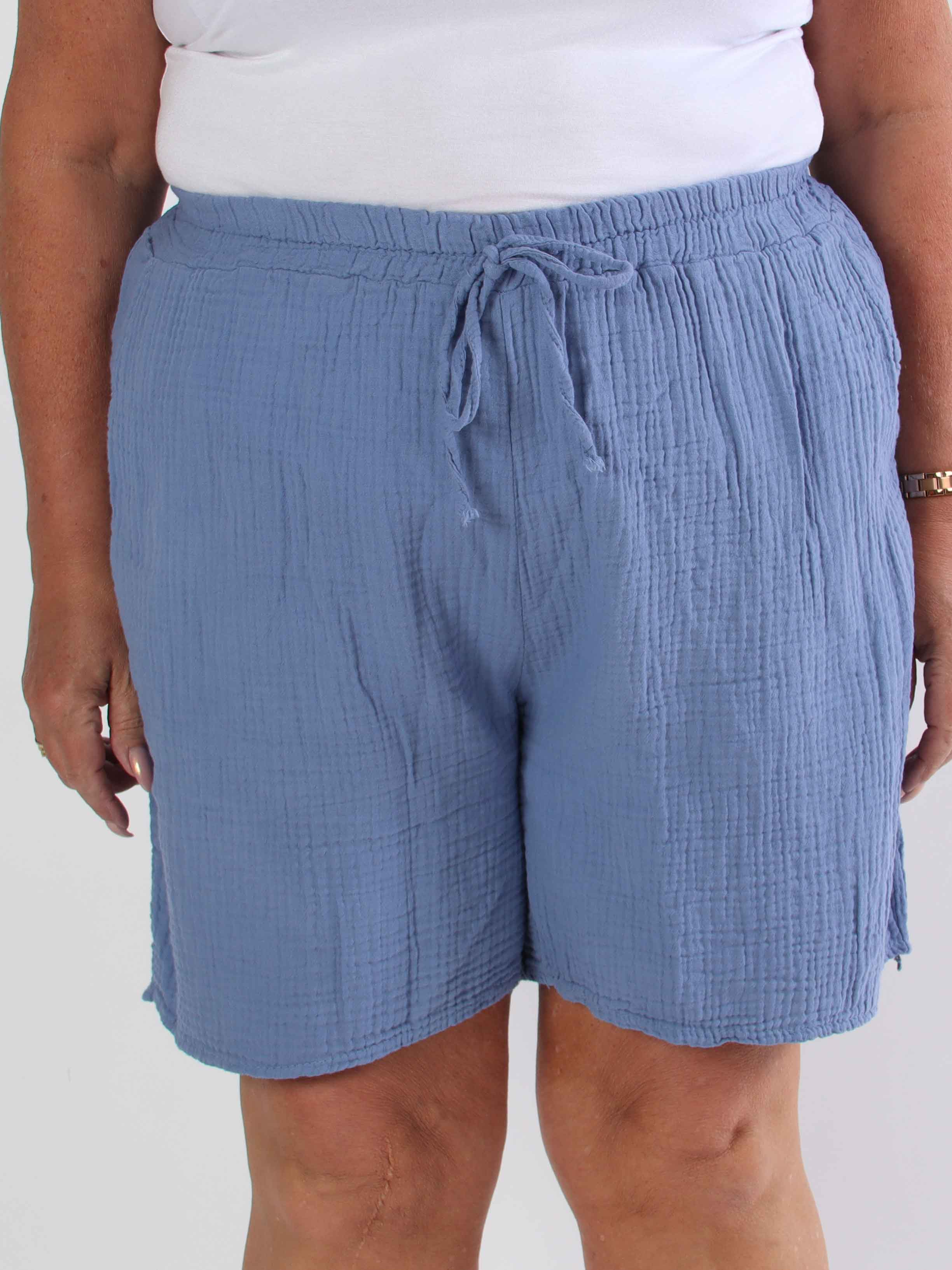 Delia - Mjuka plus size shorts i bomull