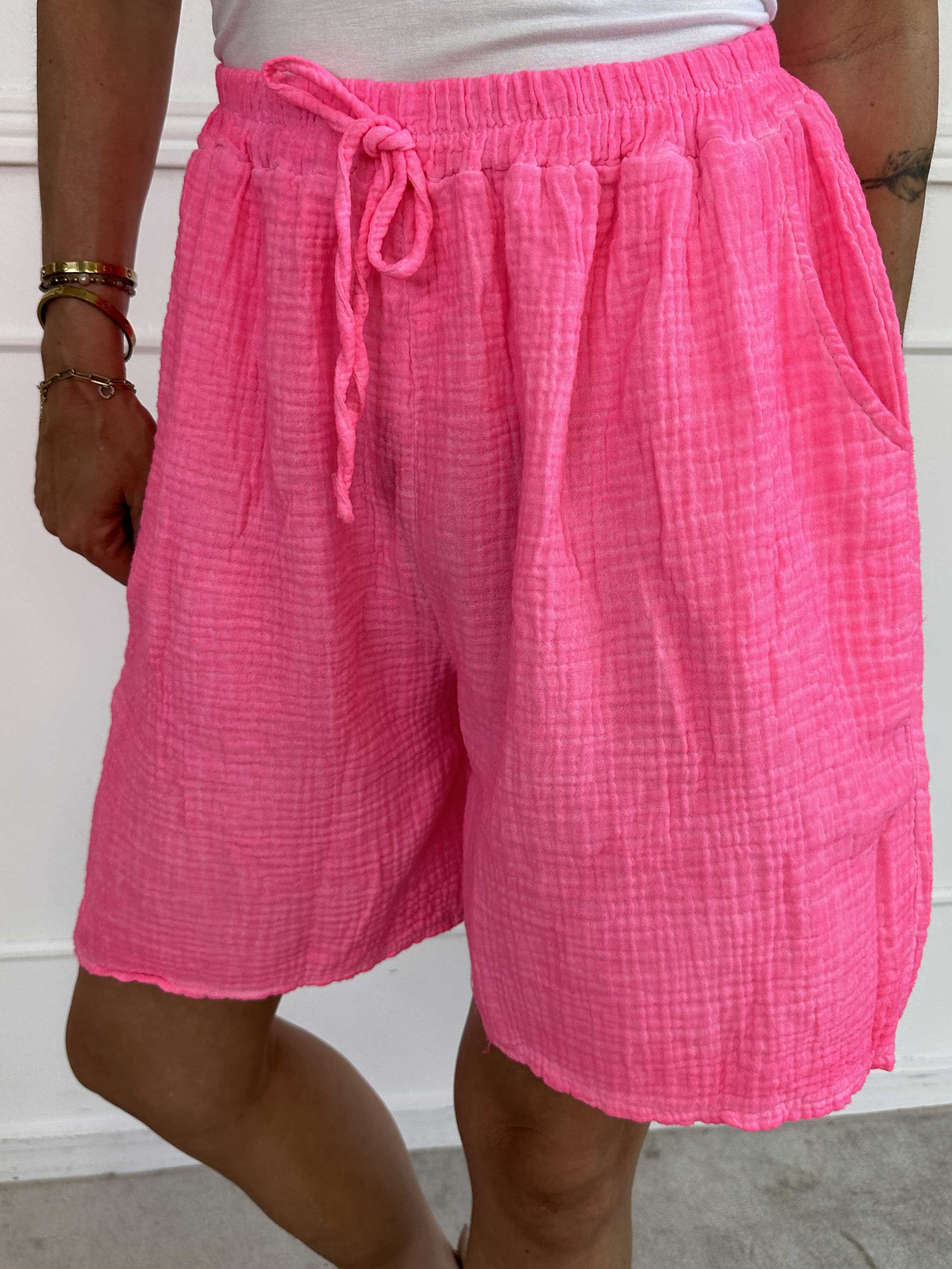 Delia - Bløde oversized shorts i bomuld