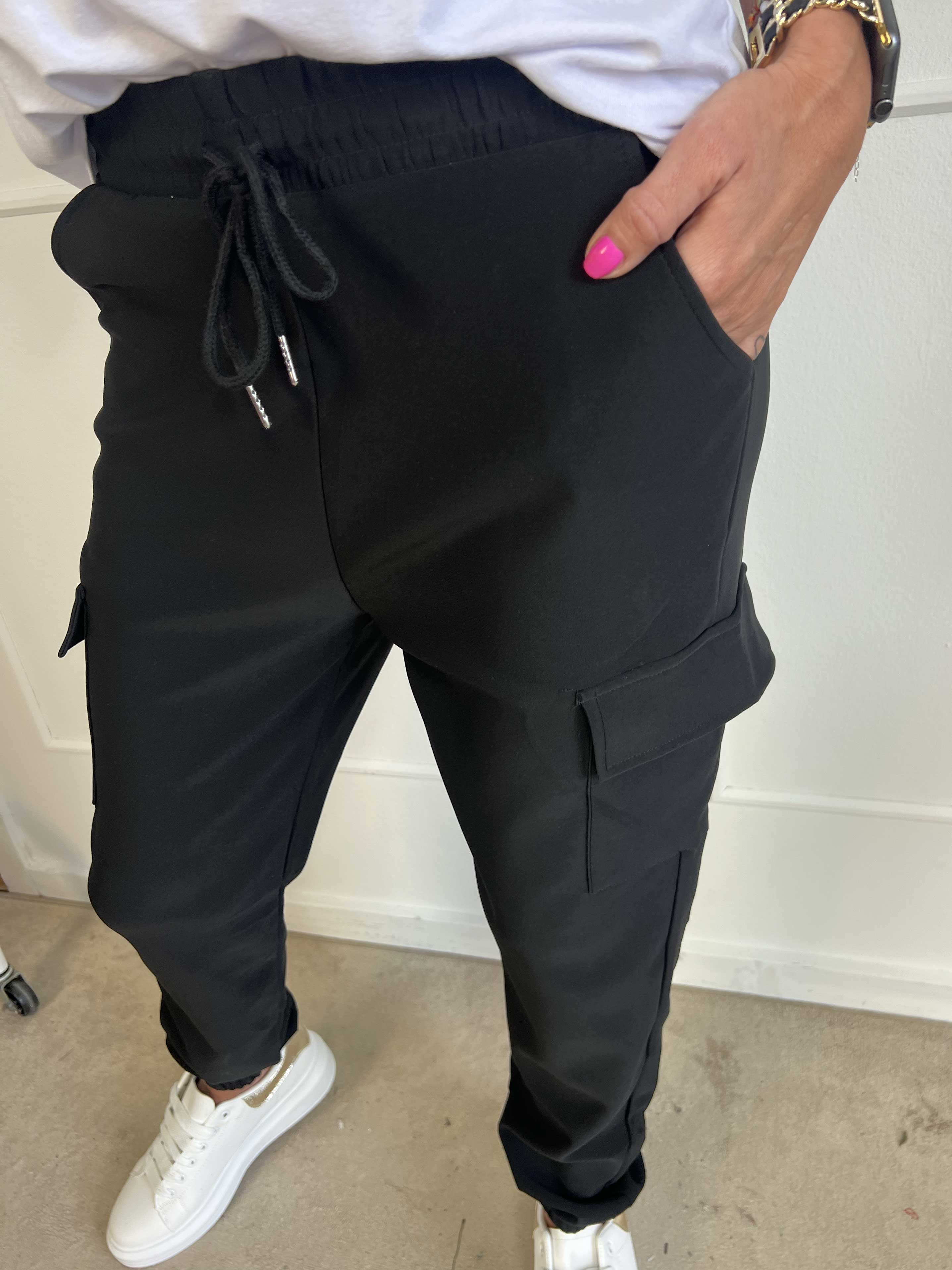 Denise - Coola cargobyxor med sidofickor