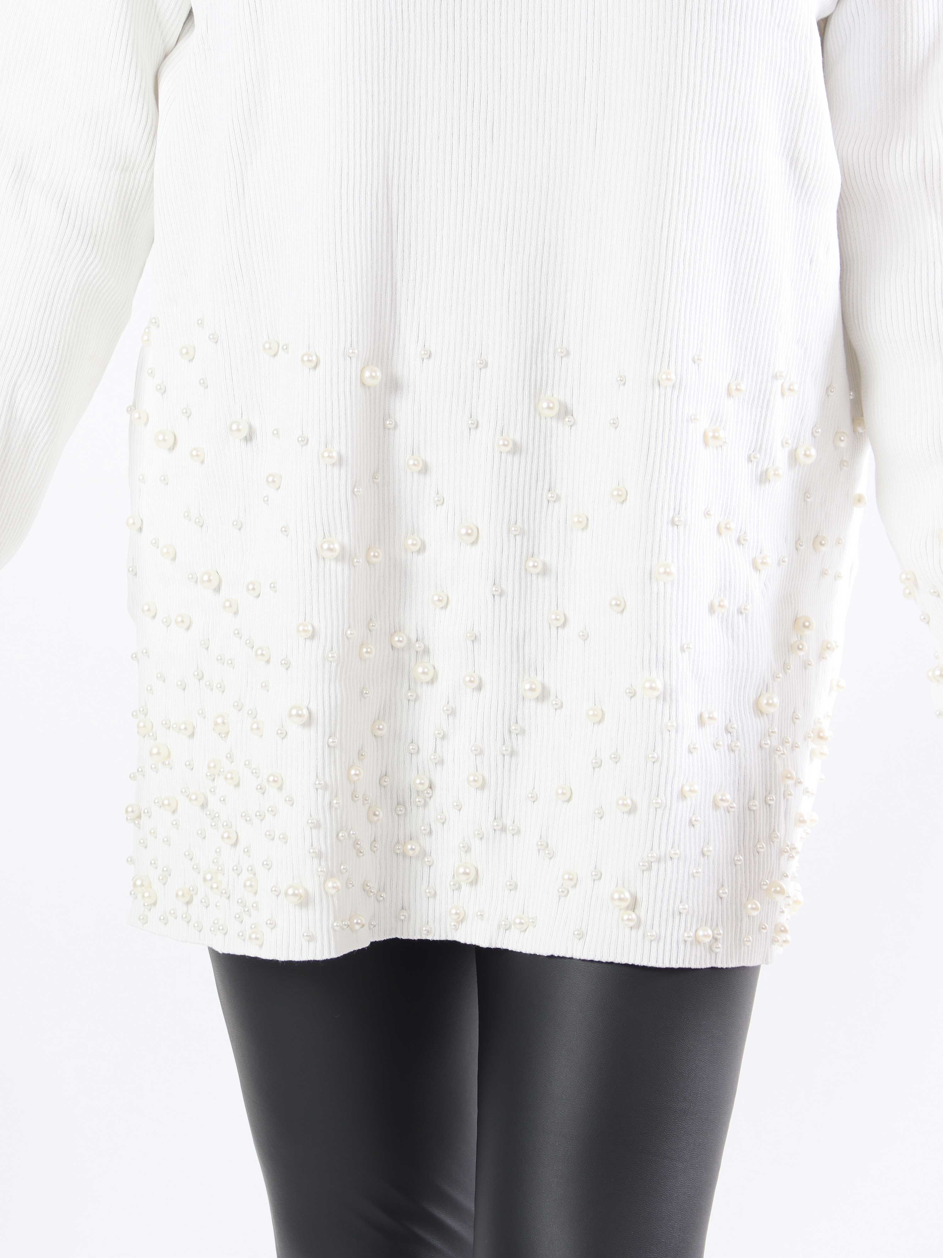 Diantha - Blus i viskos med pärlor och mycket stretch