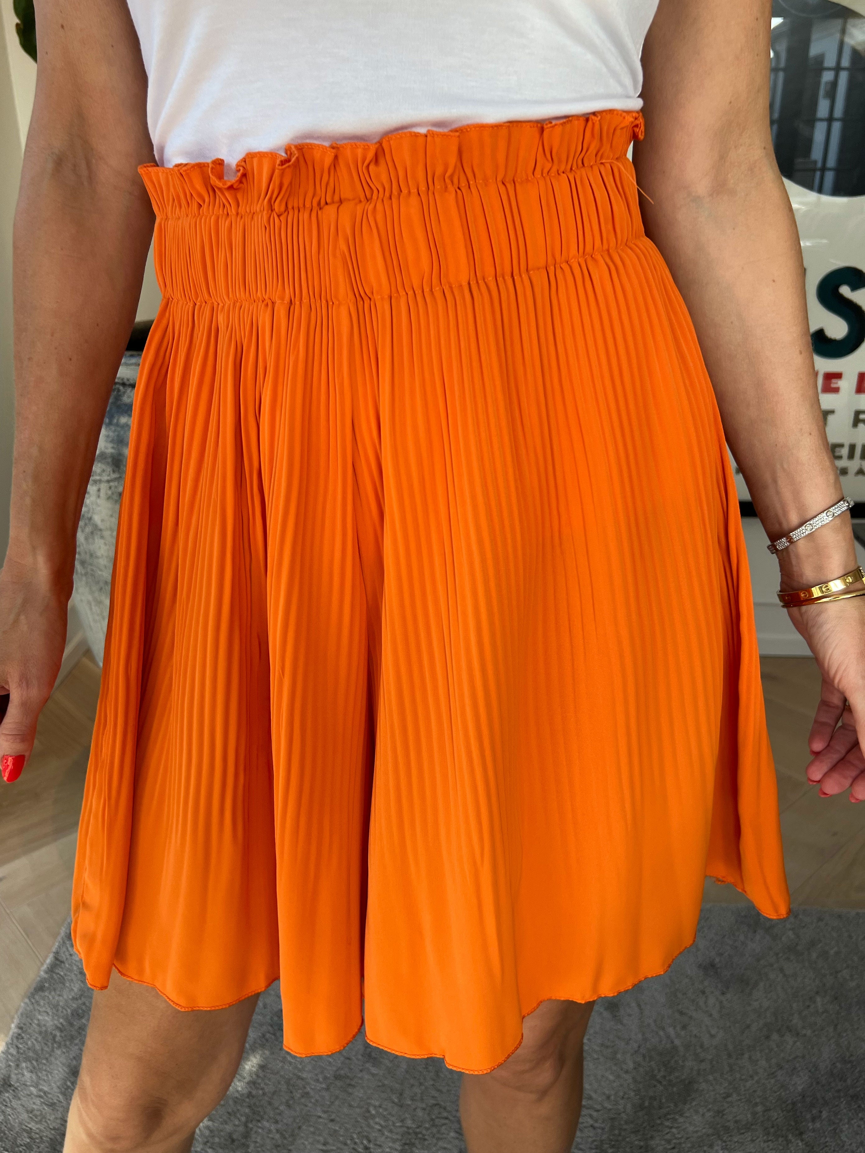 Diddi - Plisseret shorts med elastikkant i livet