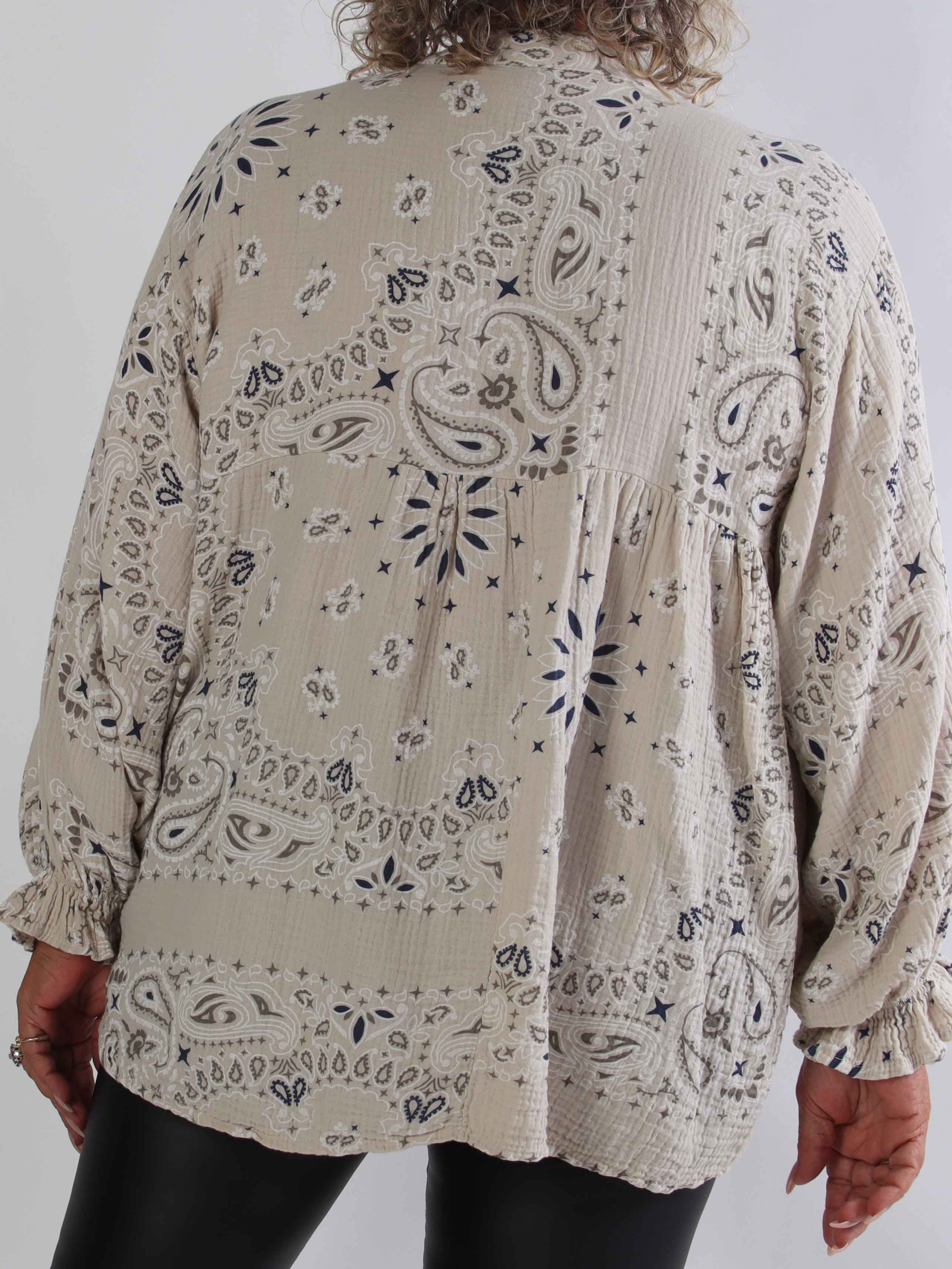 Diva Paisley – Plus size tunika i mjuk bomullsmuslin med paisleymönster