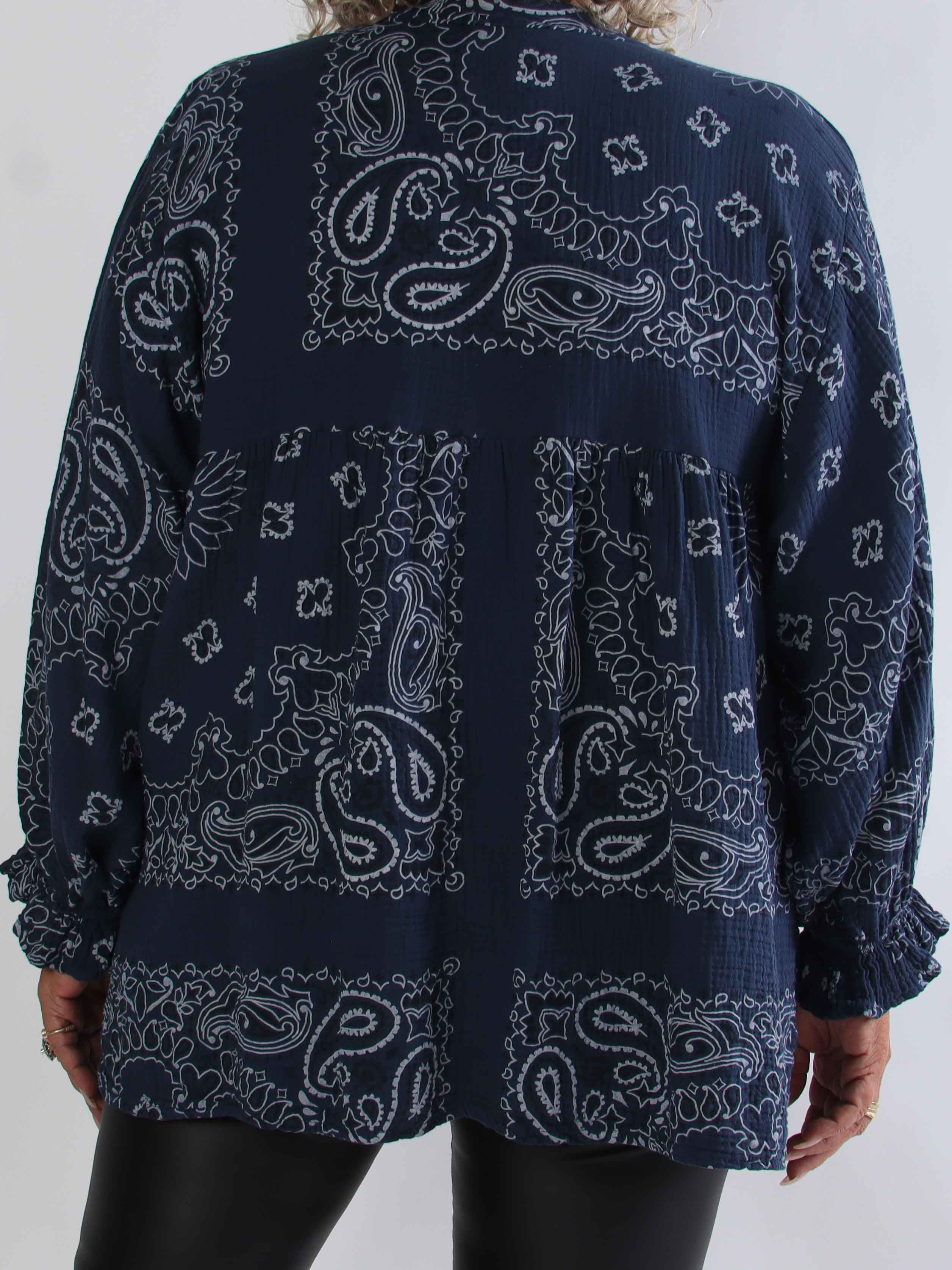 Diva Paisley – Plus size tunika i mjuk bomullsmuslin med paisleymönster