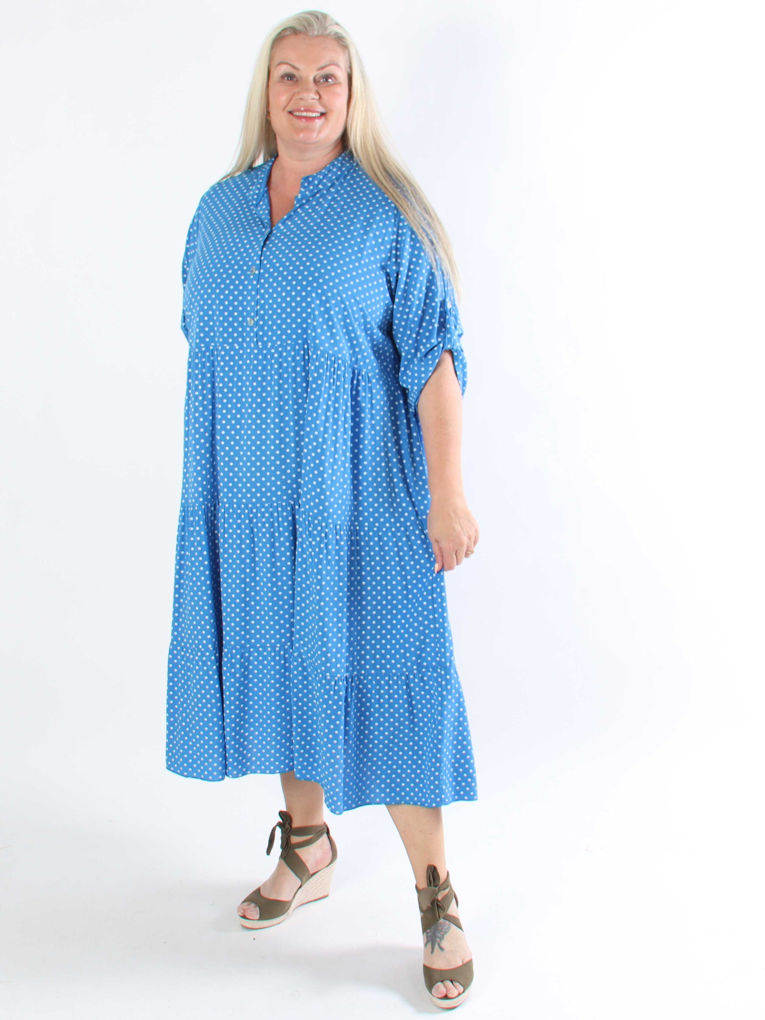 Dotti - Plus size-klänning med lager på lager-look i viskos