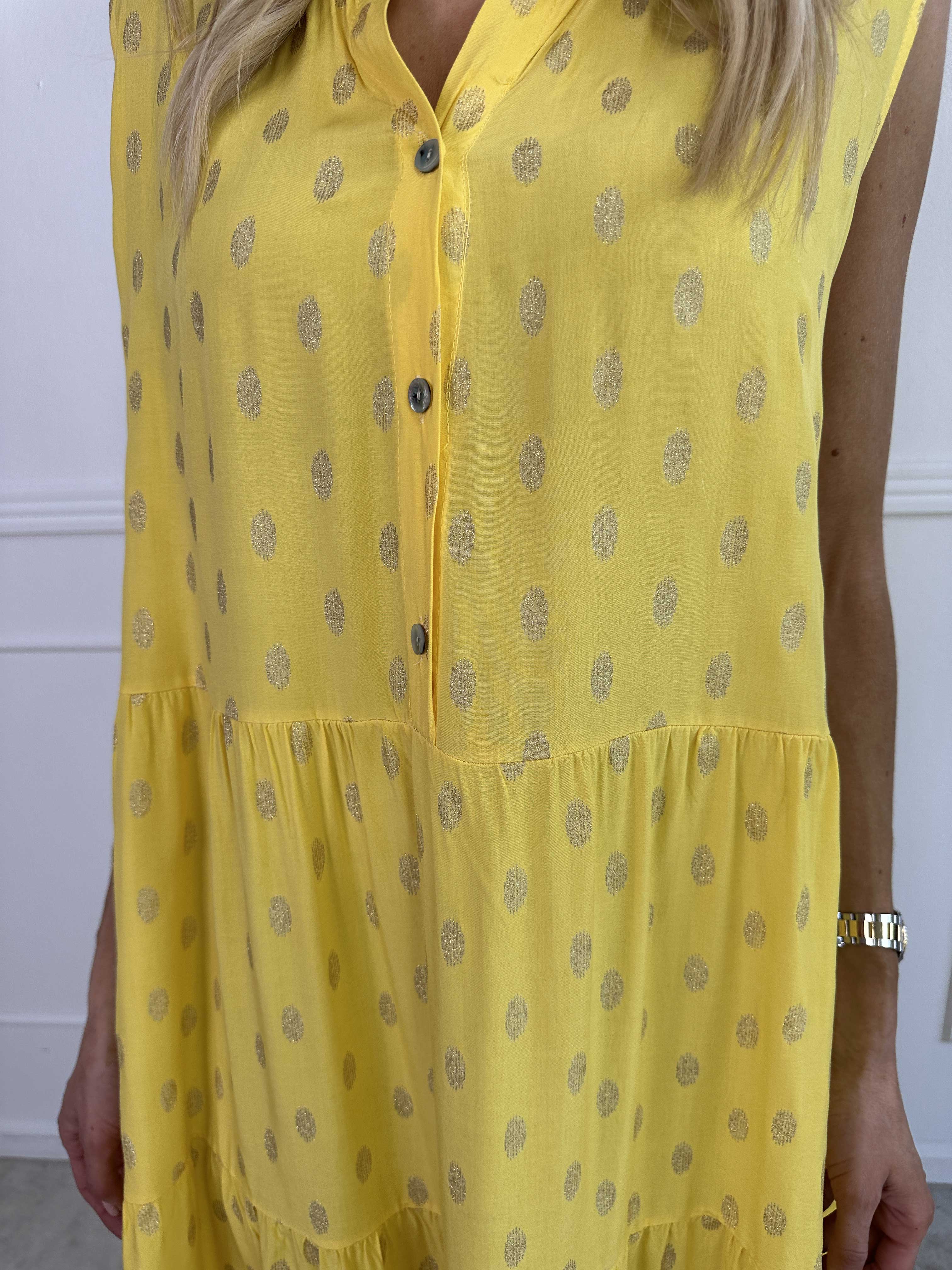 Dotti Gold Sleeveless - Klänning  med lager på lager look i viskos