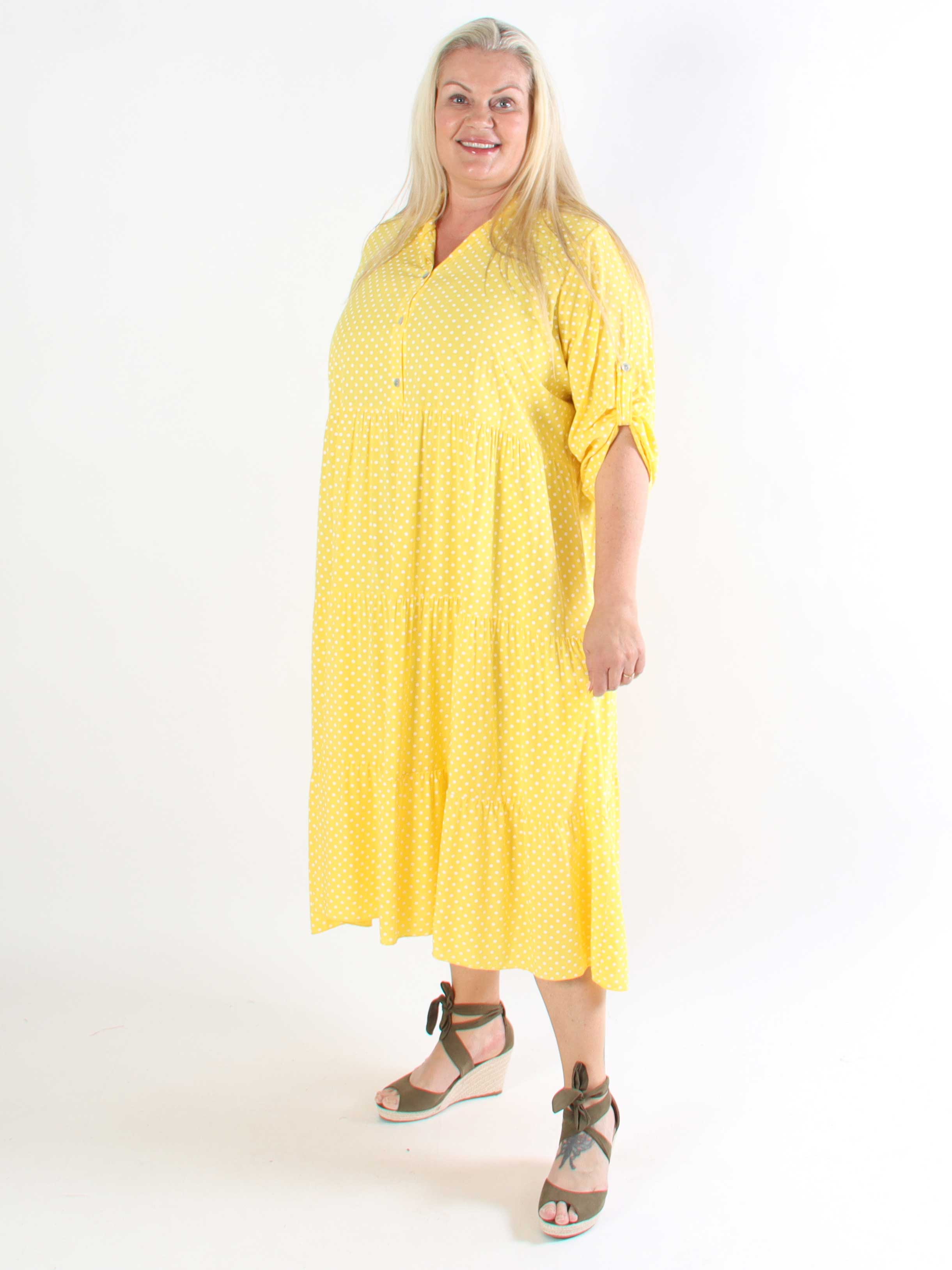 Dotti - Plus size-klänning med lager på lager-look i viskos