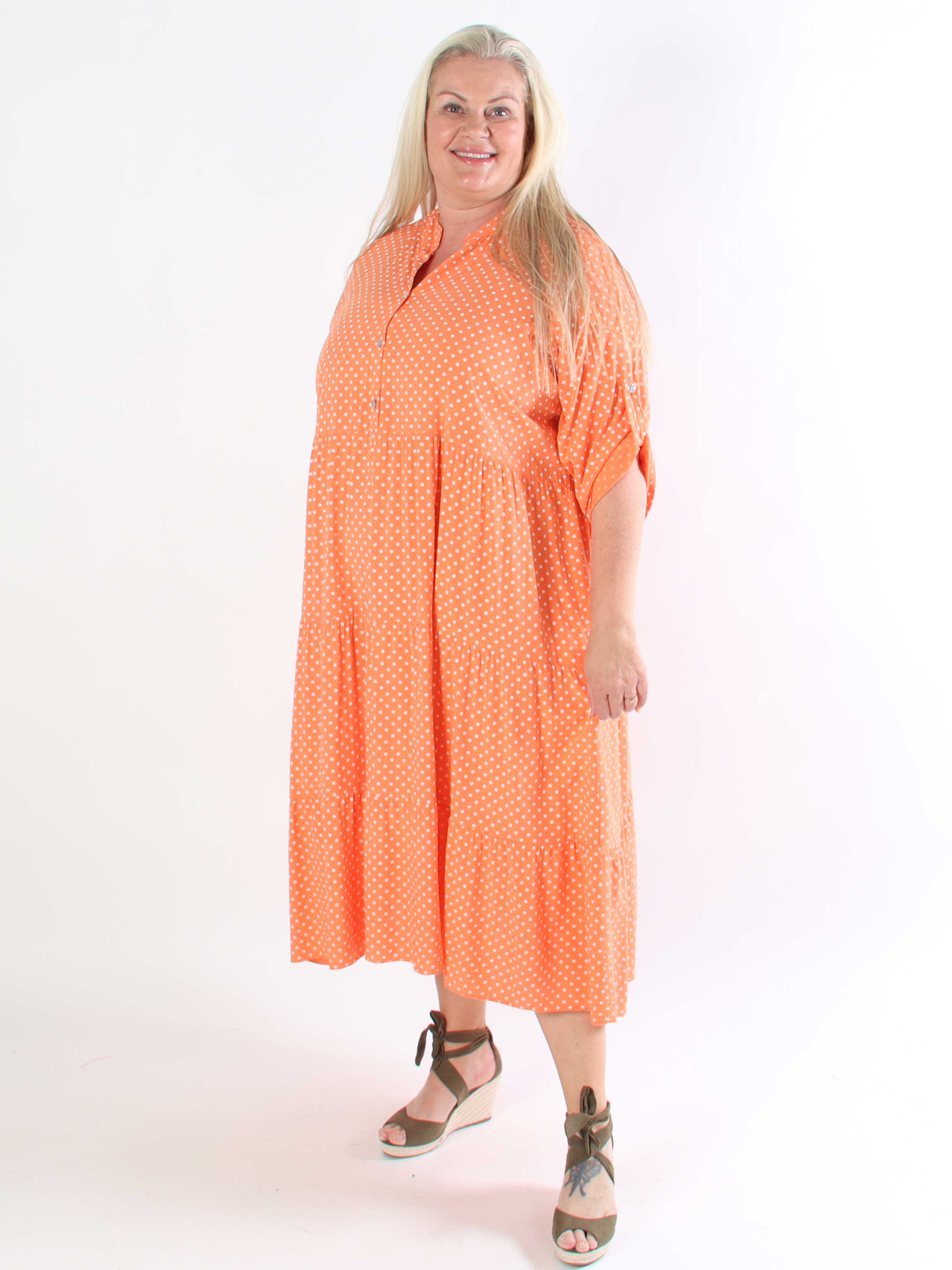 Dotti - Plus size-klänning med lager på lager-look i viskos