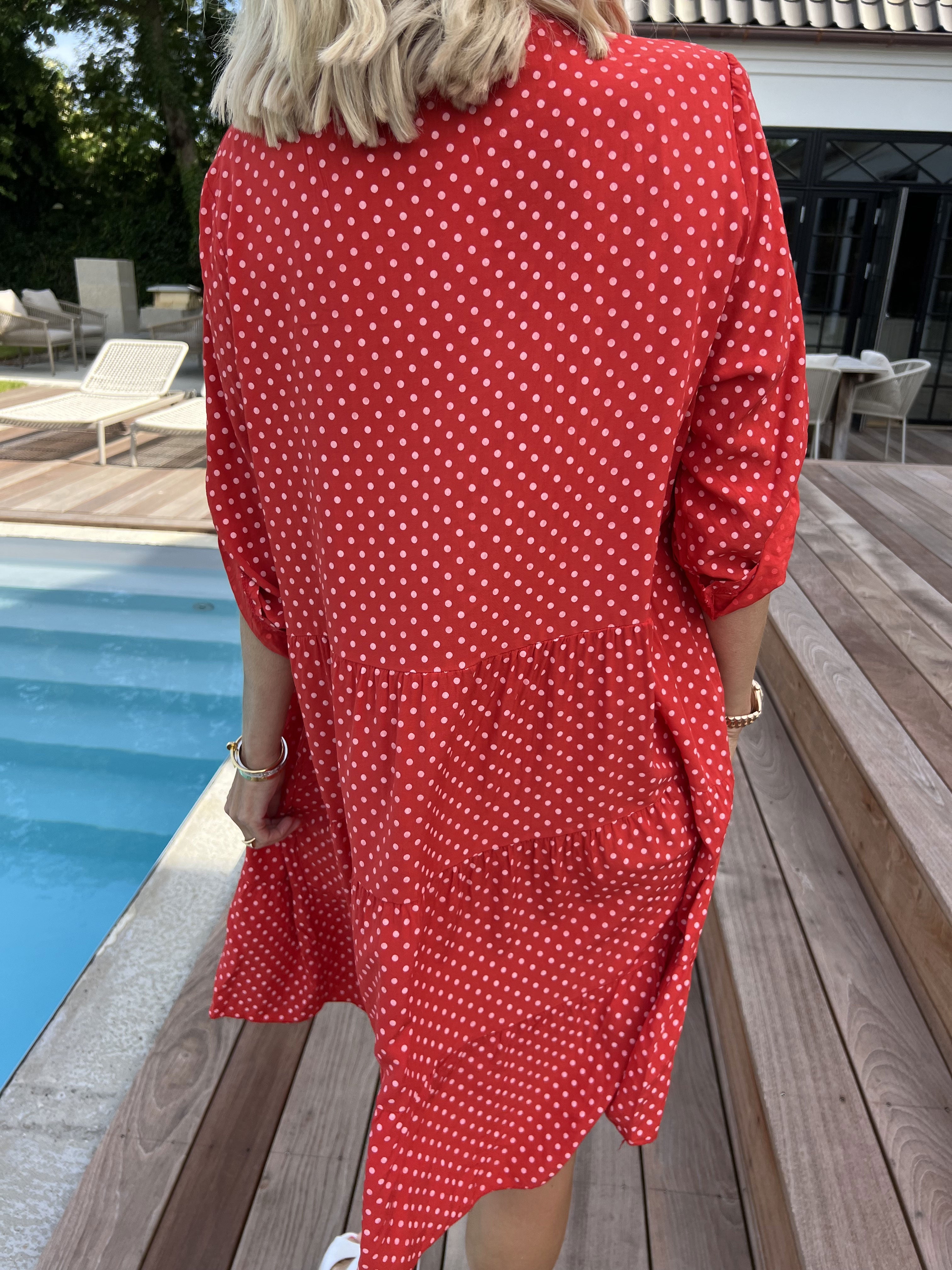 Dotti Short - Klänning med lager på lager-look i viskos