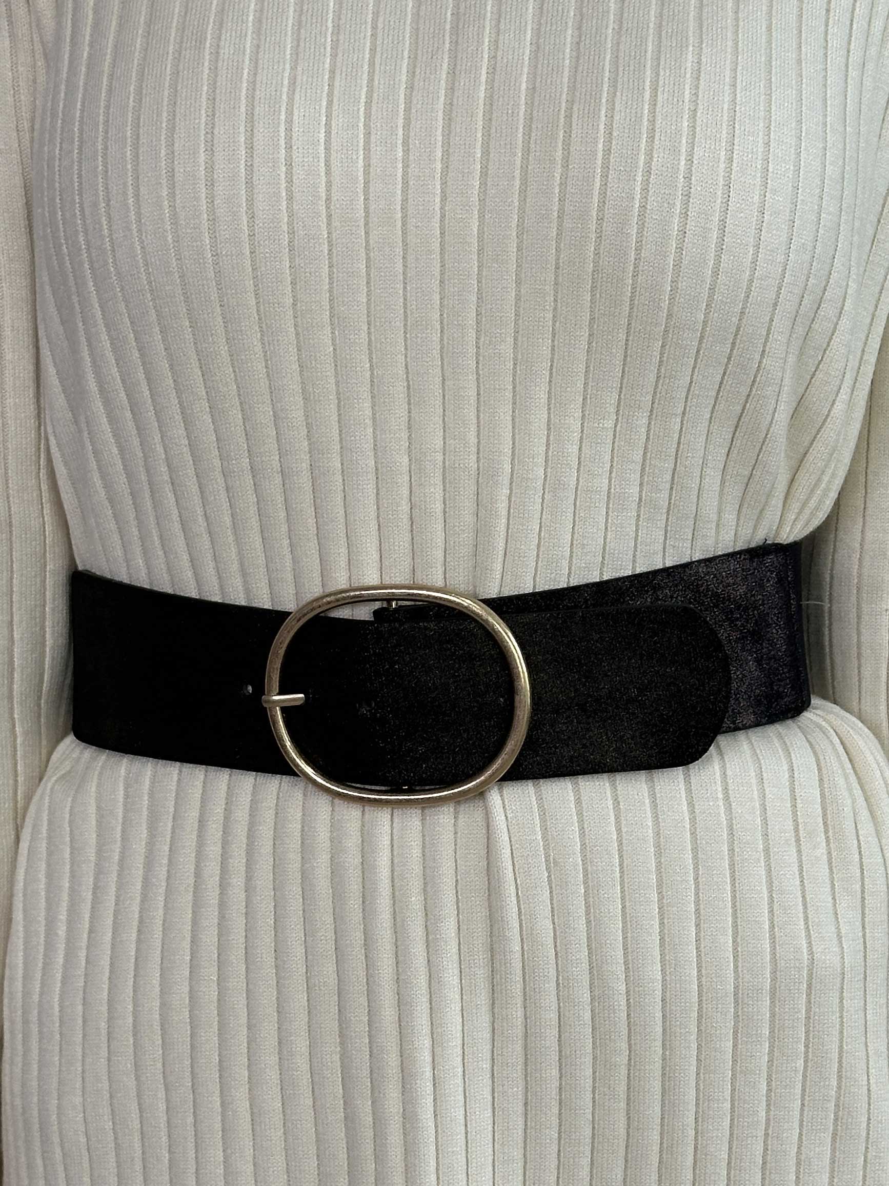 Echina - Stretchigt midjebälte med glitter och guldspänne