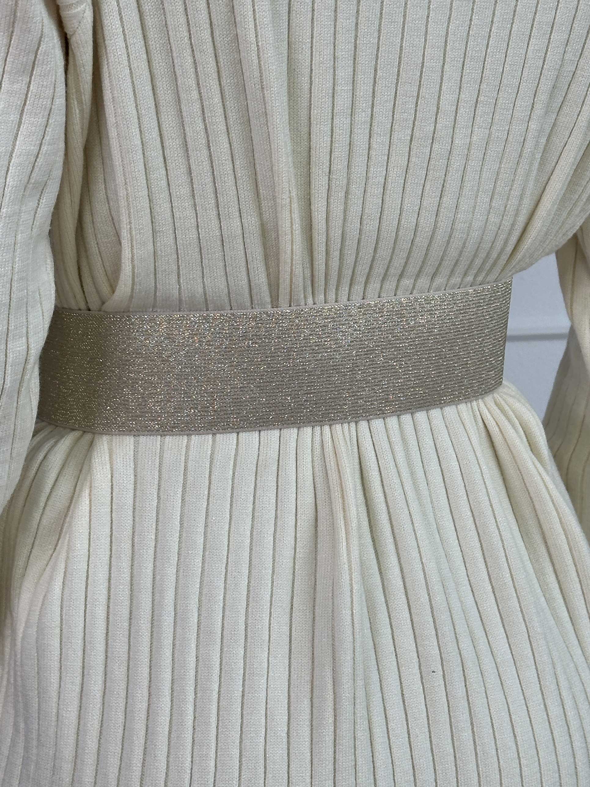 Echina - Stretchigt midjebälte med glitter och guldspänne