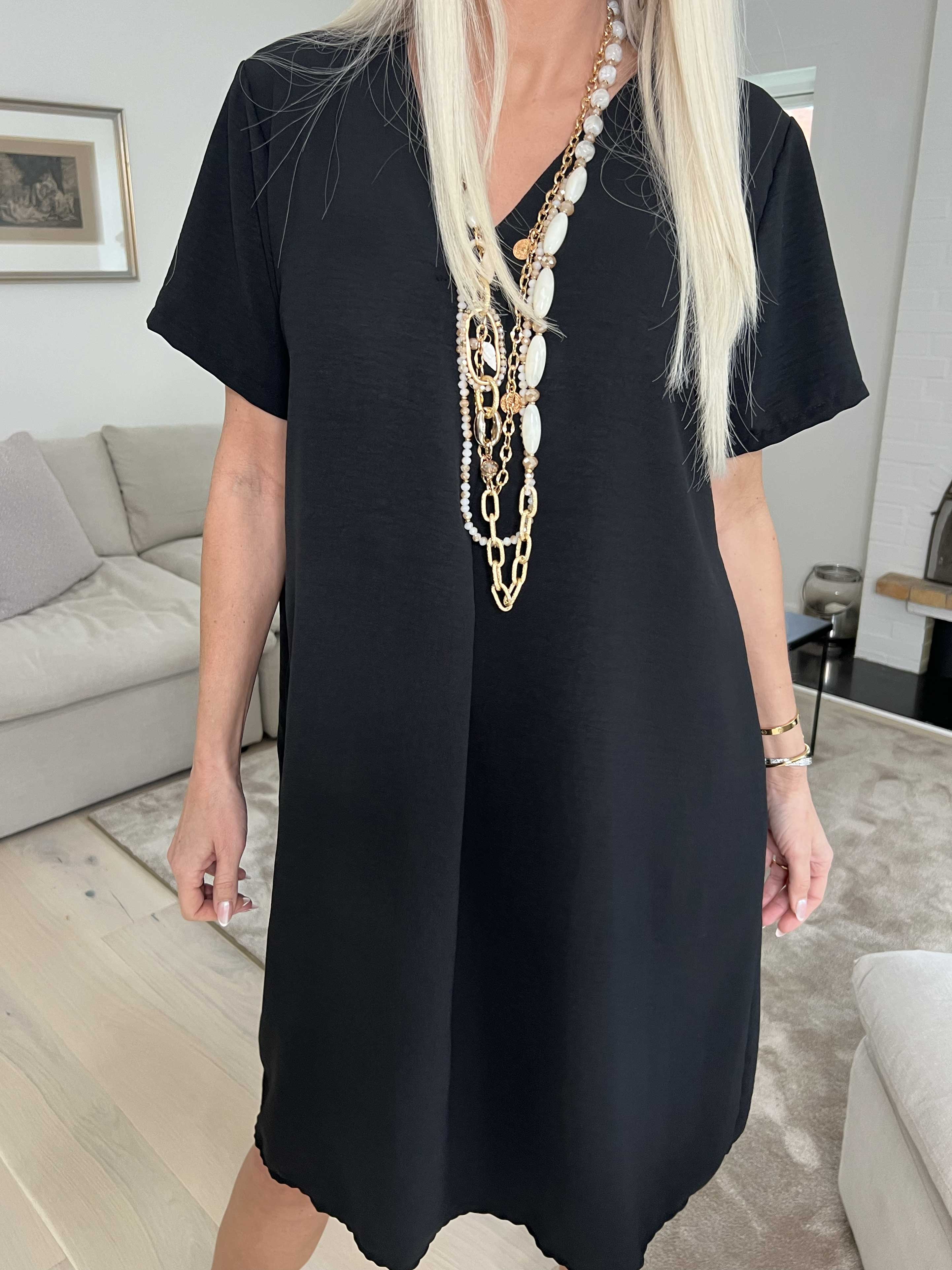 Eldina - Lätt enfärgad tunikaklänning