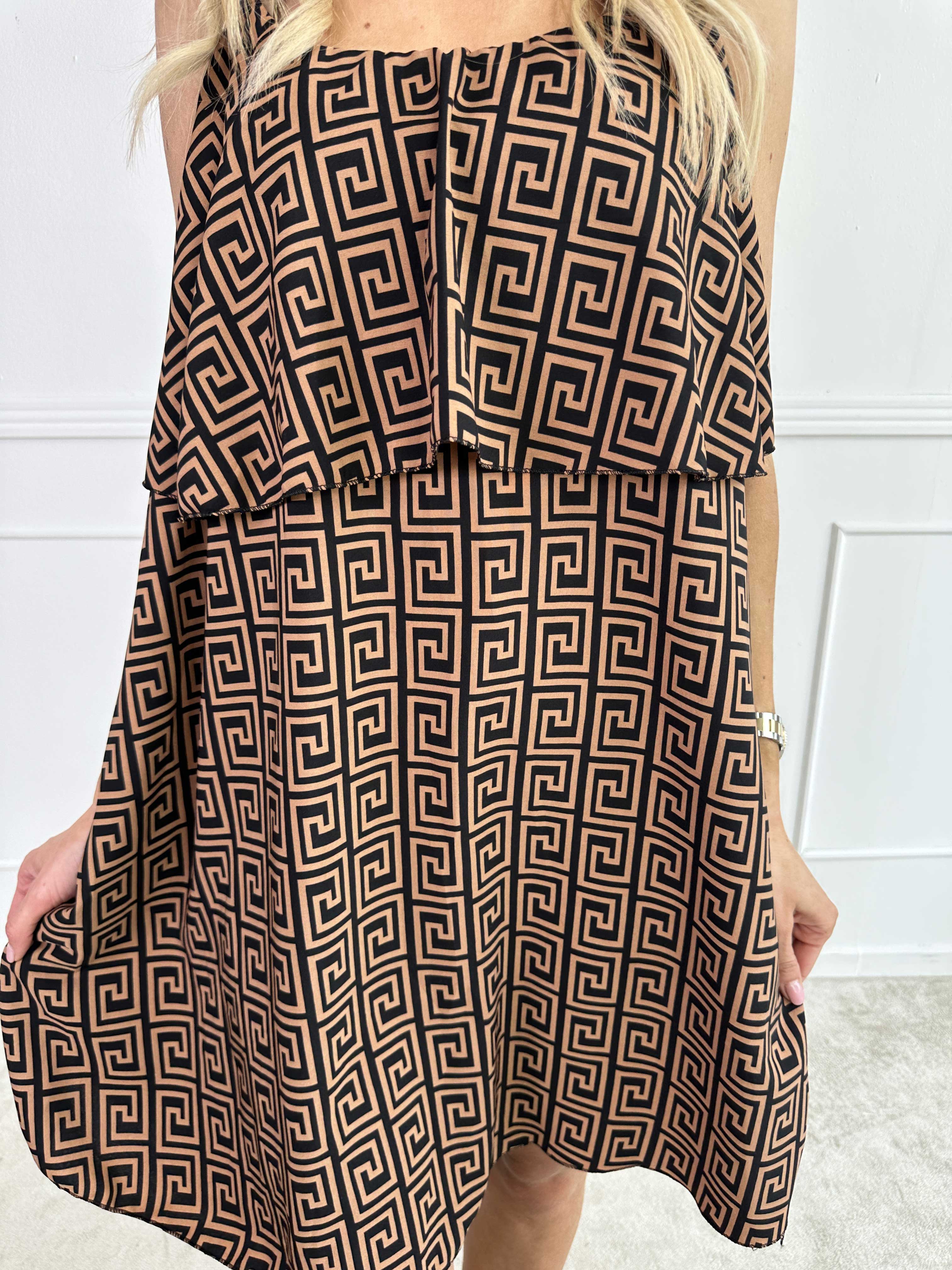 Elodie - Sommarklänning i djurmönster med volangkant