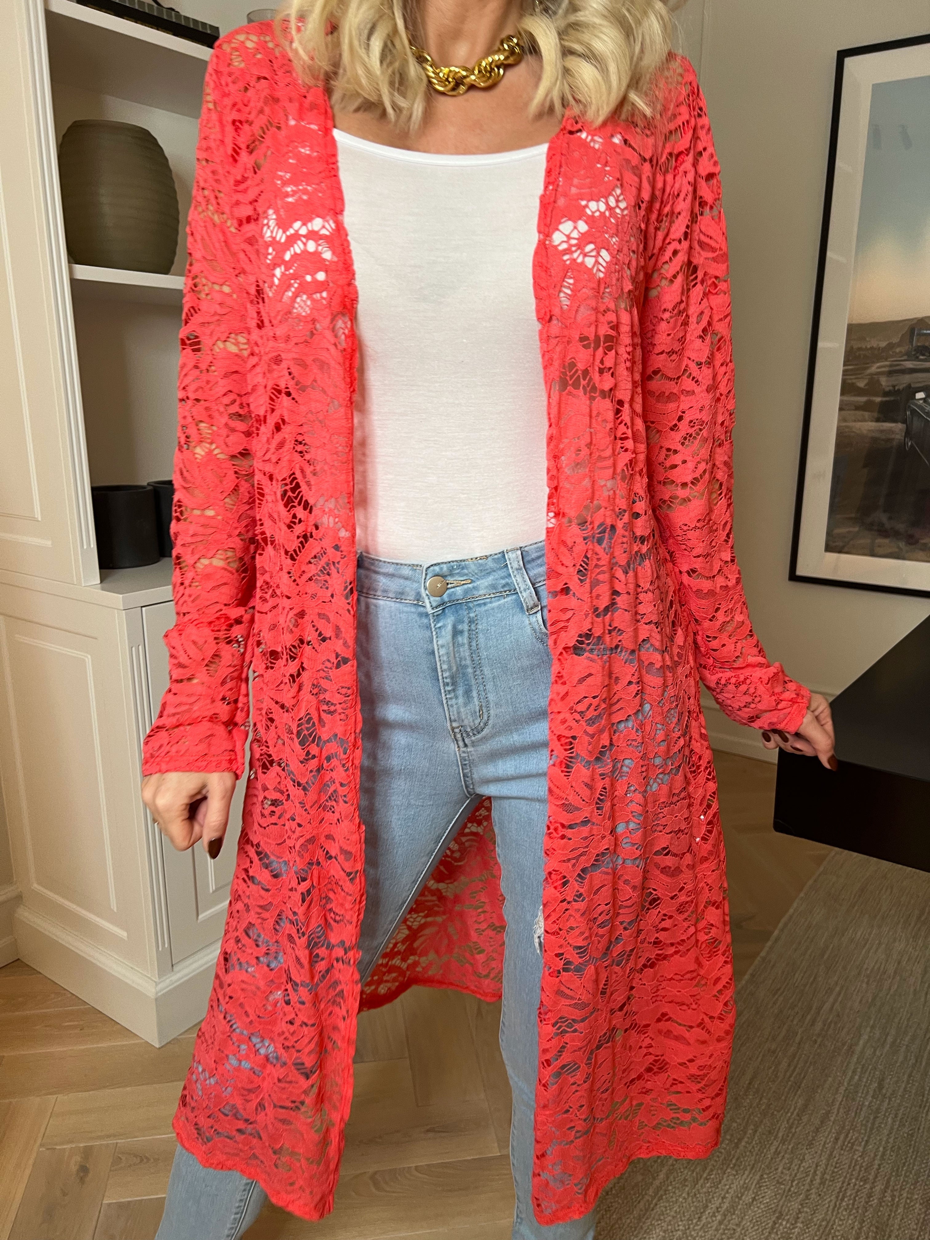 Emery - Blondecardigan med stræk i