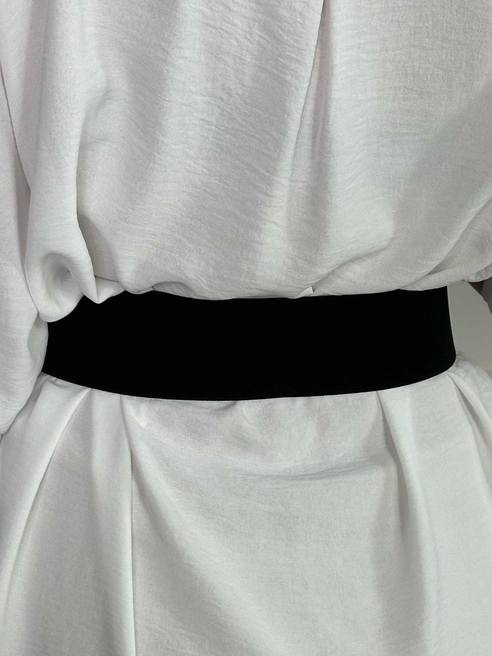 Emily - Elastiskt midjebälte med detaljer i läderlook