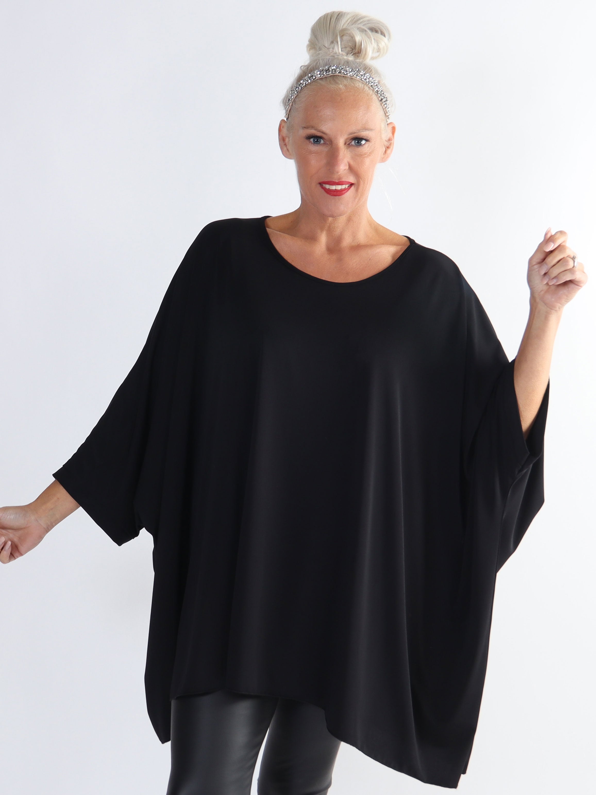 Estella - Plus size tunika med fladdermusärmar