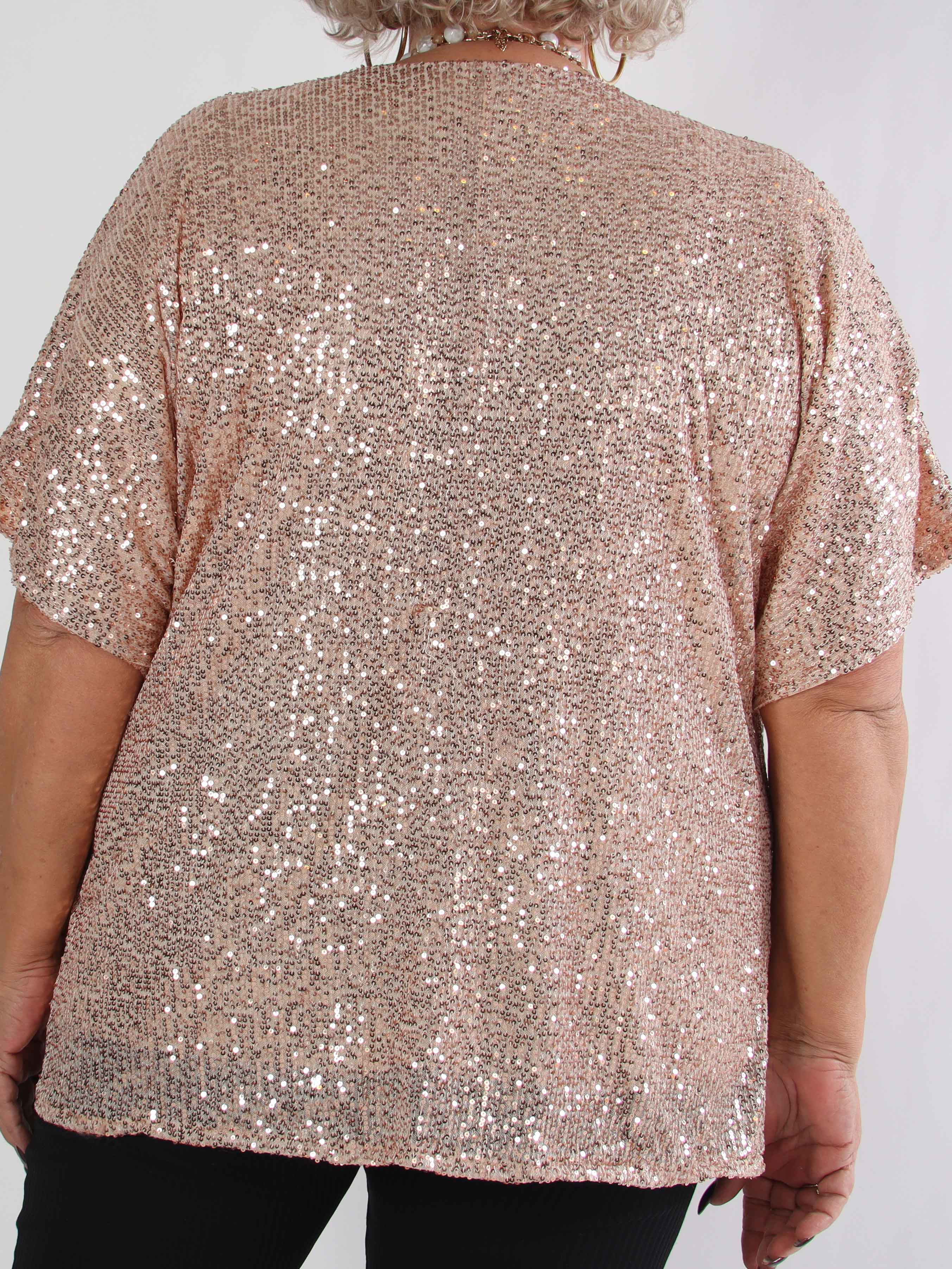 Evandie - Sød glitrende plus size tunika med pailletter