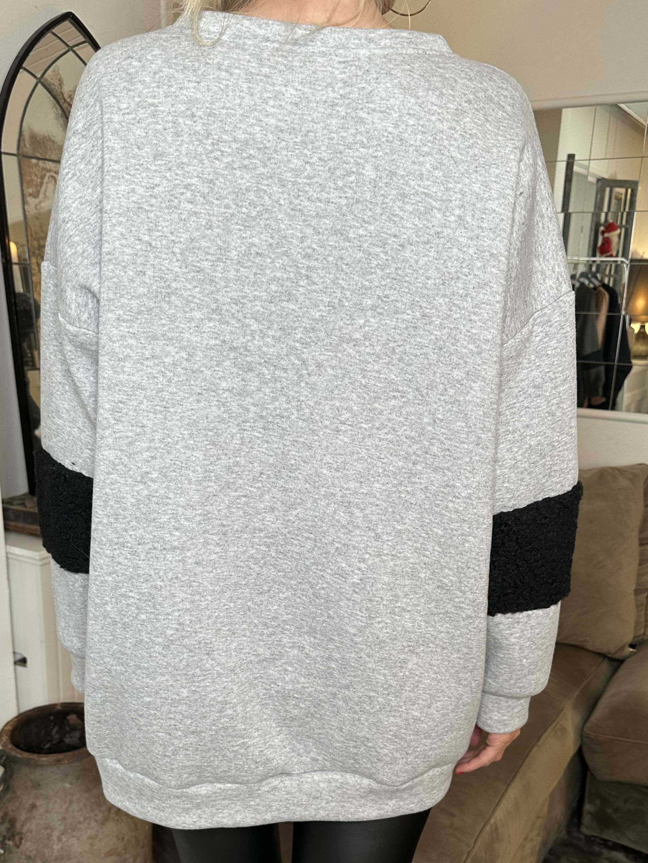Fenya - Sweatshirt med detaljer i mjuk plysch