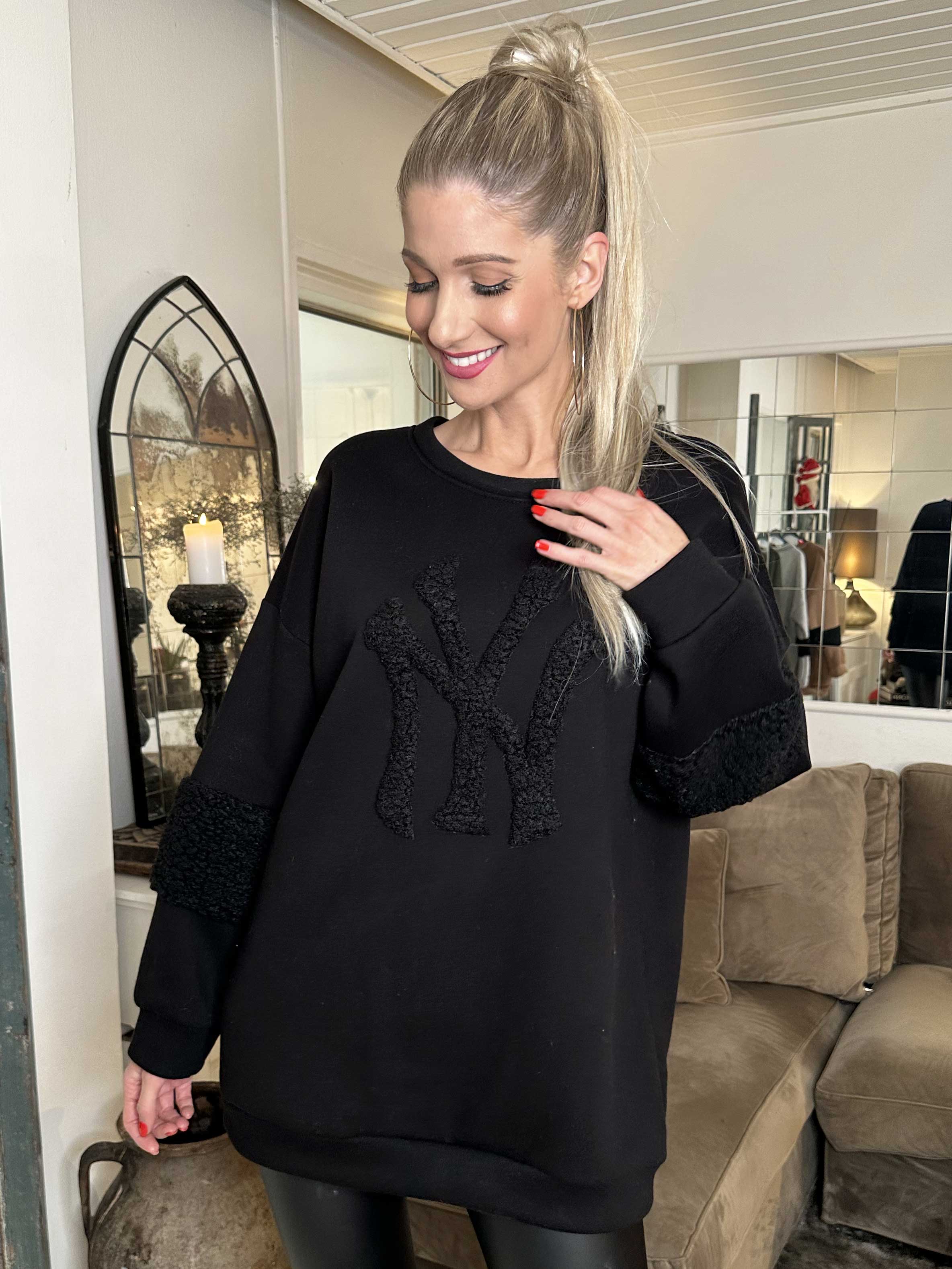 Fenya - Sweatshirt med detaljer i mjuk plysch