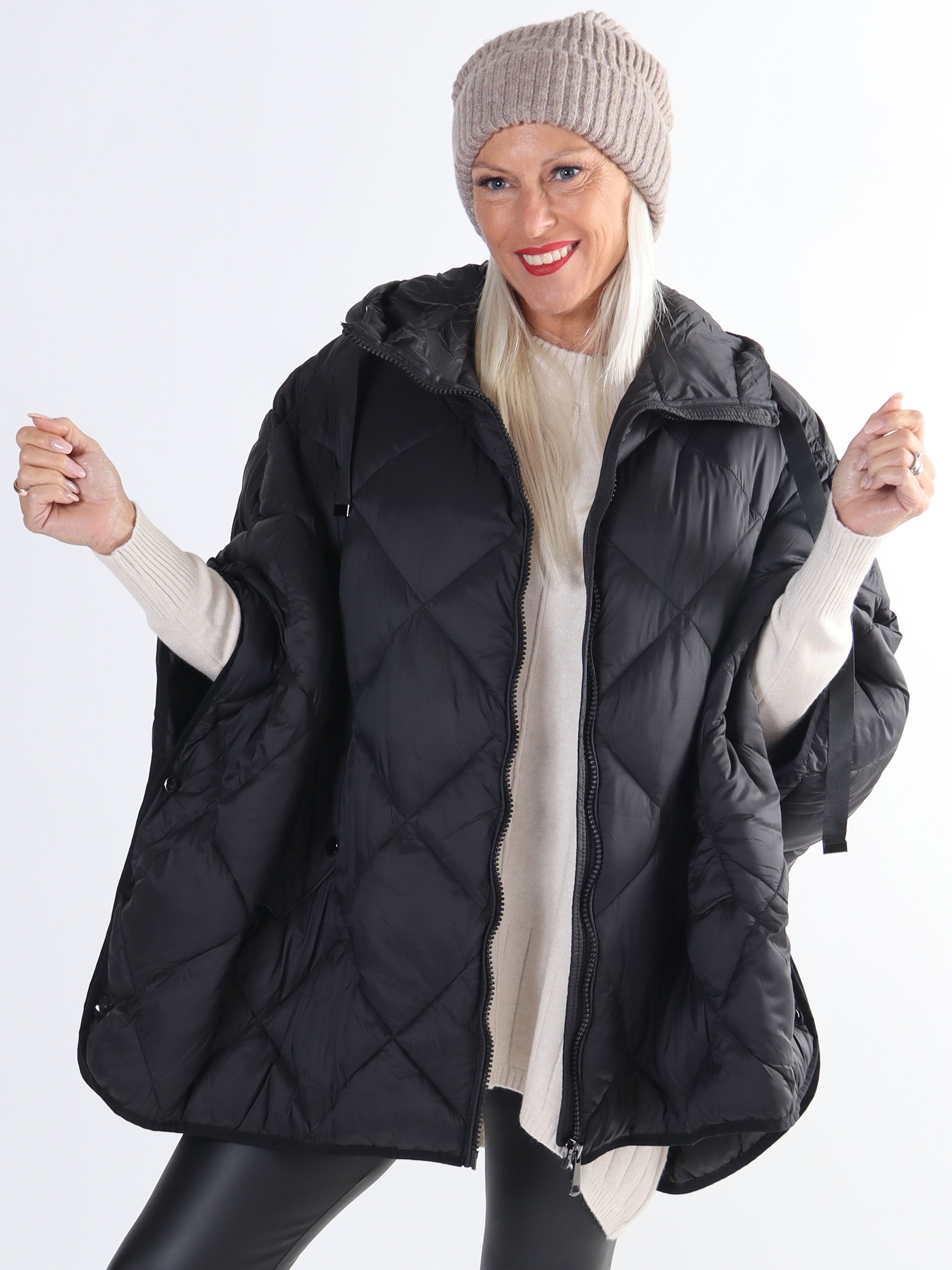 Floriza - Kort plus size dunjacka i oversized passform