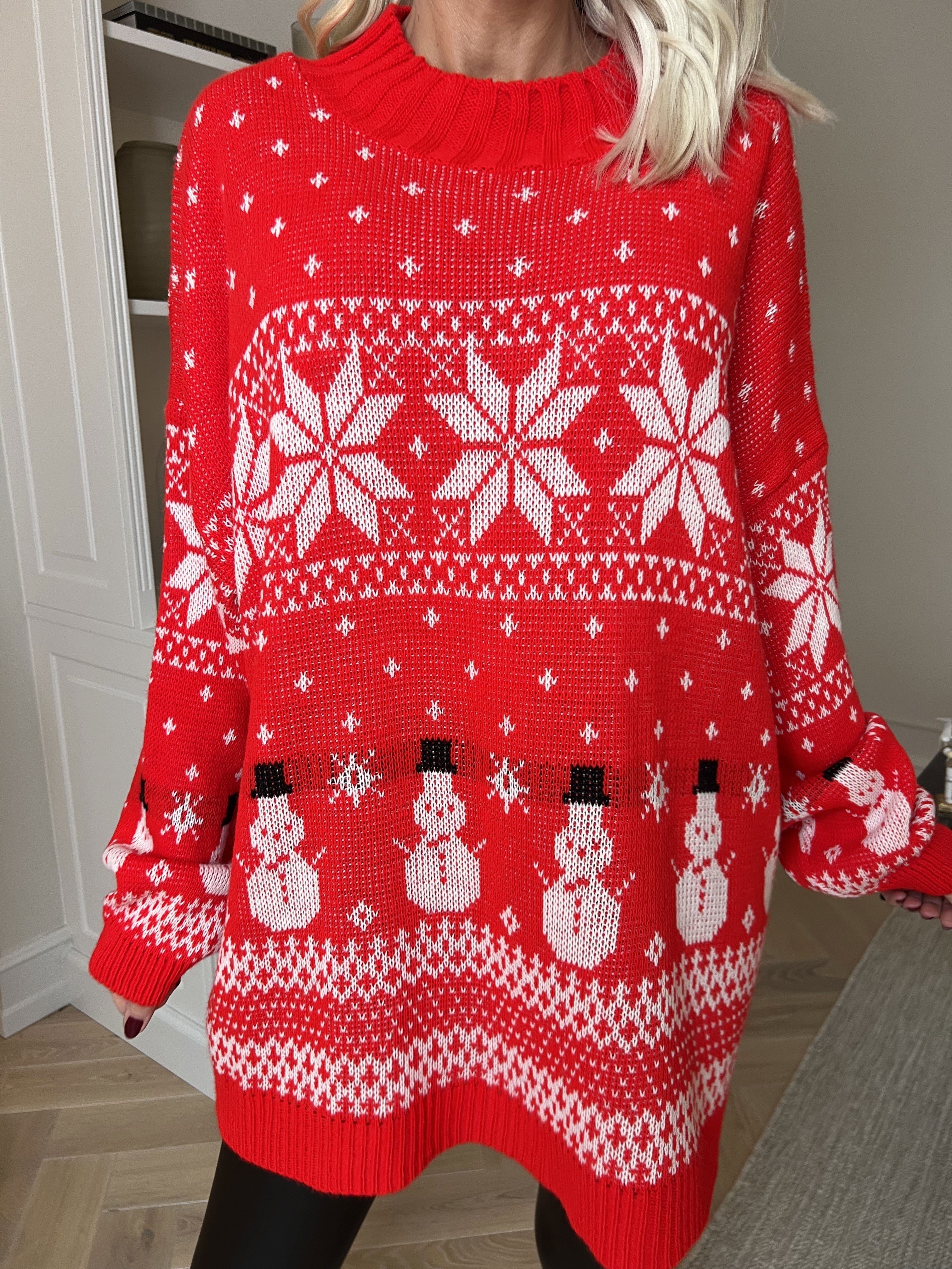 Frosty - Jultröja med snögubbar och snöflingor