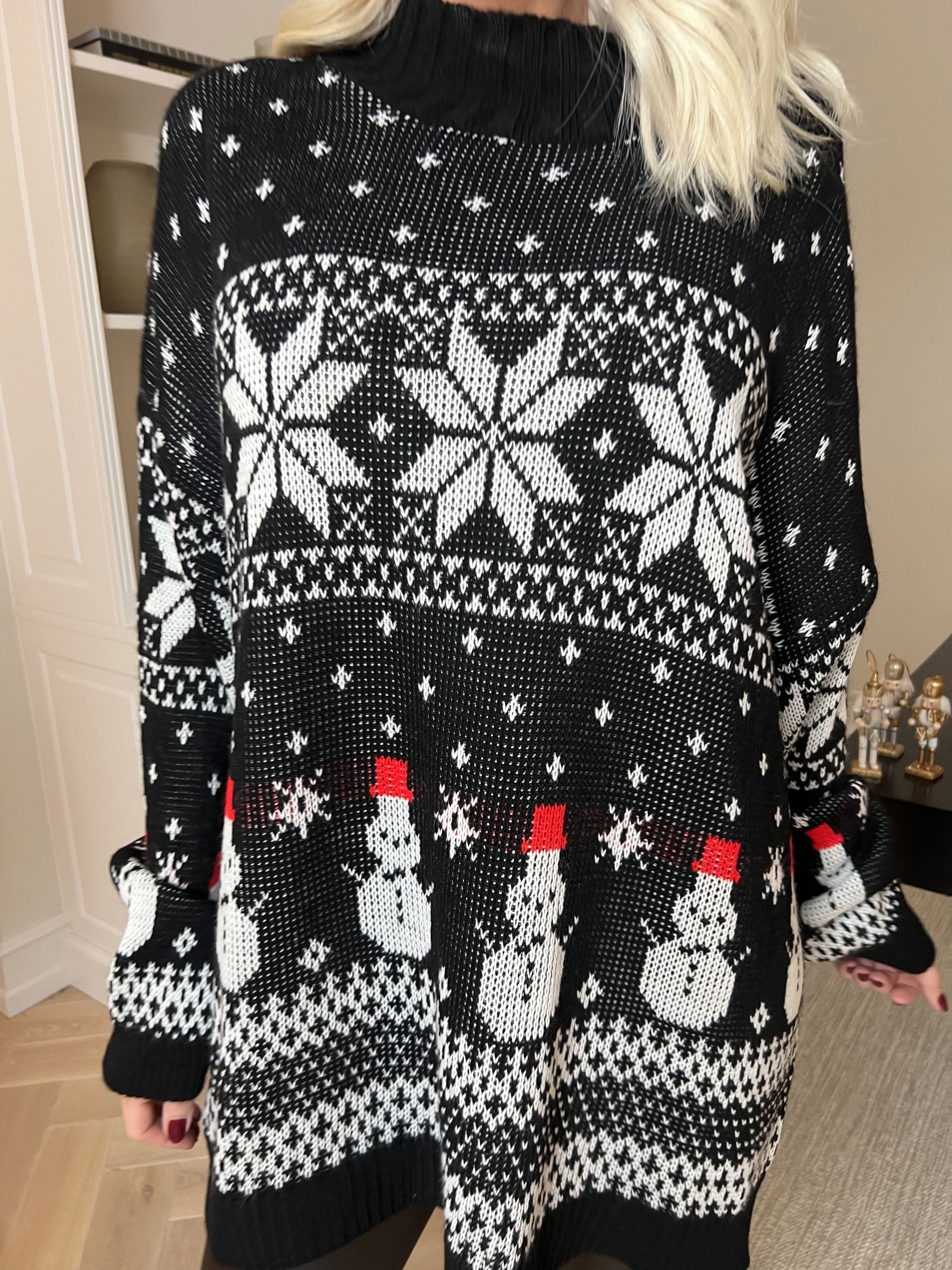 Frosty - Jultröja med snögubbar och snöflingor