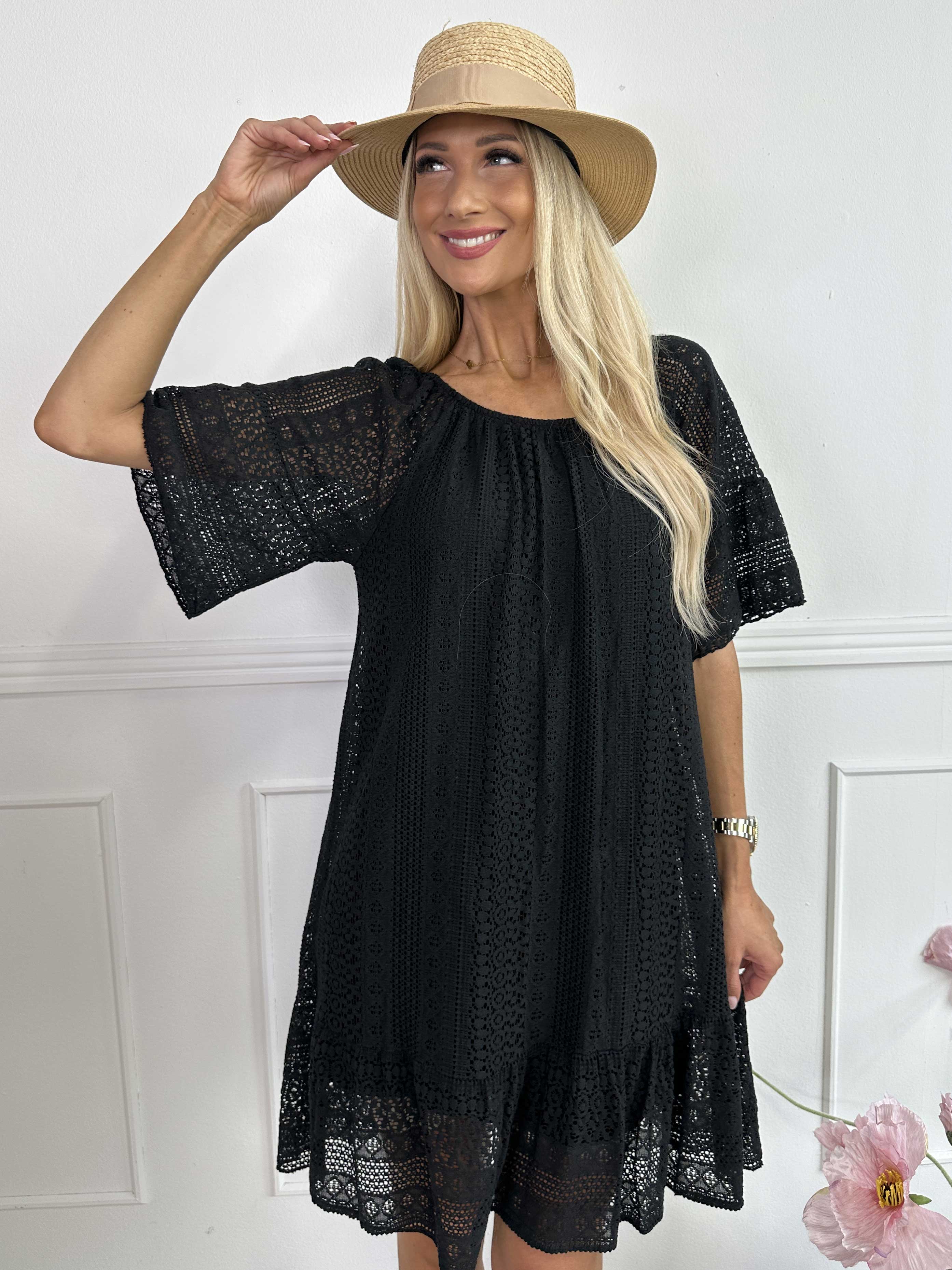 Galateia Sleeves - Klänning i mjuk spets i bomull