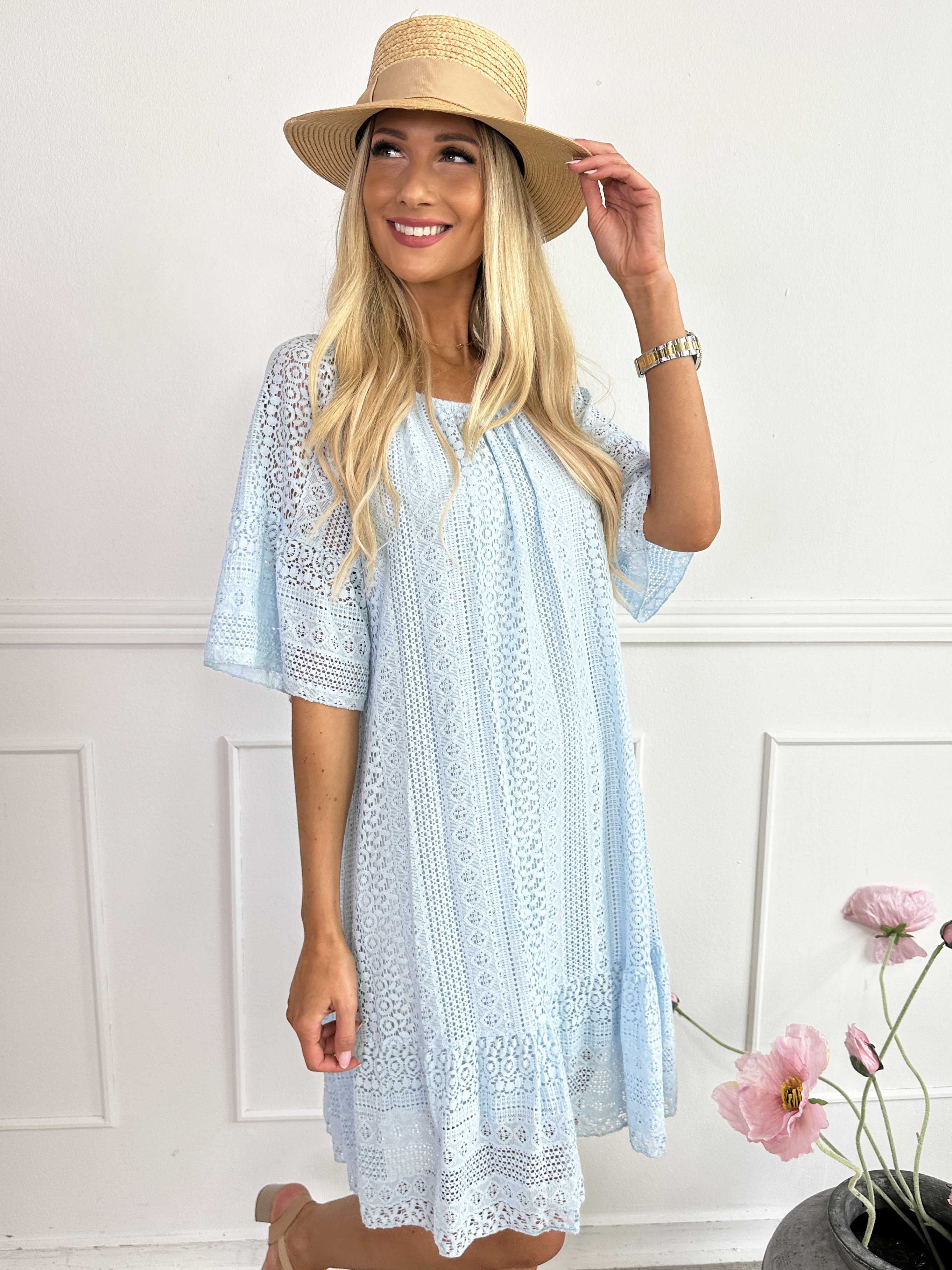 Galateia Sleeves - Klänning i mjuk spets i bomull