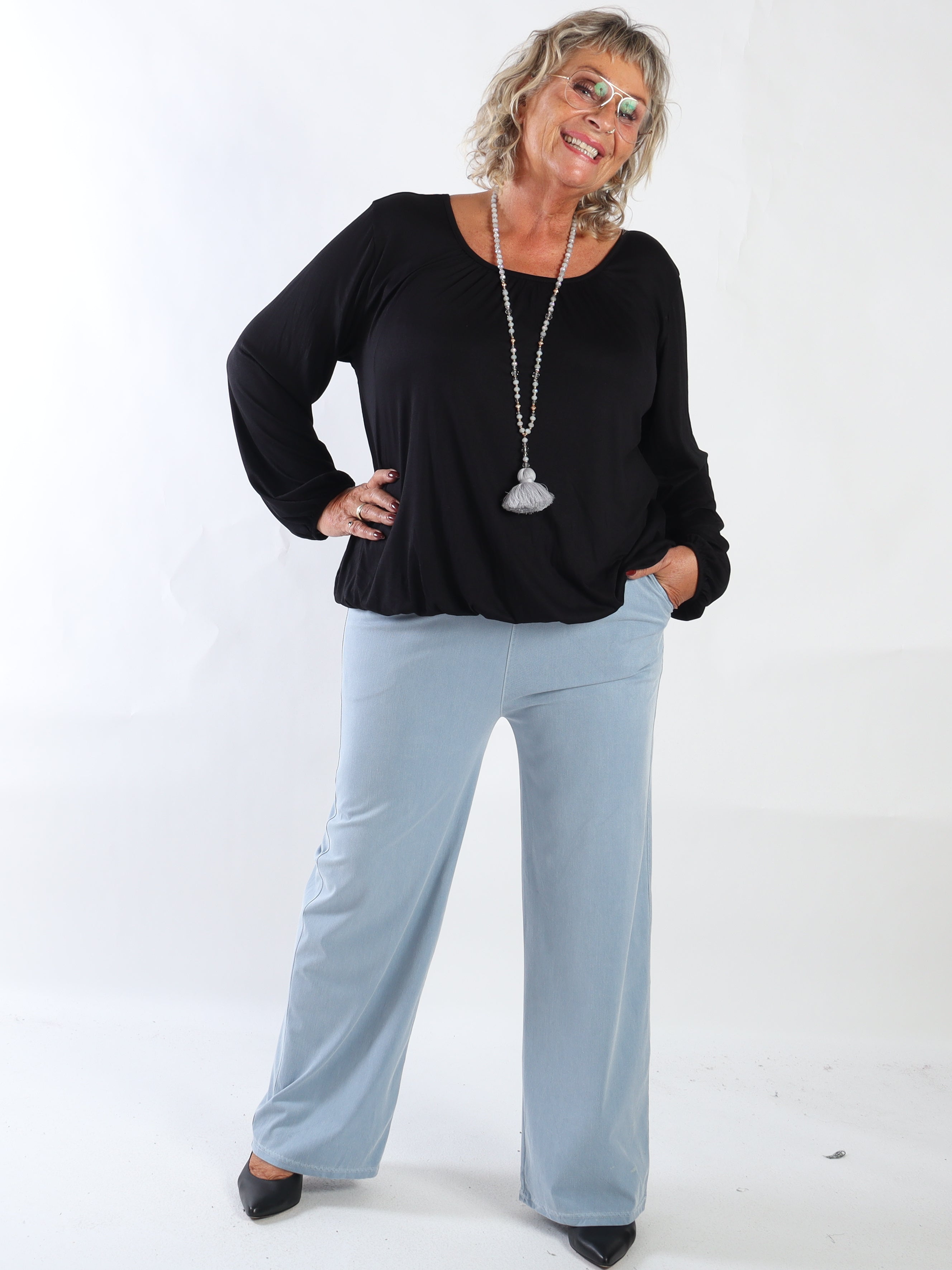 Gavi - Lösa och bekväma byxor i en snygg denimlook