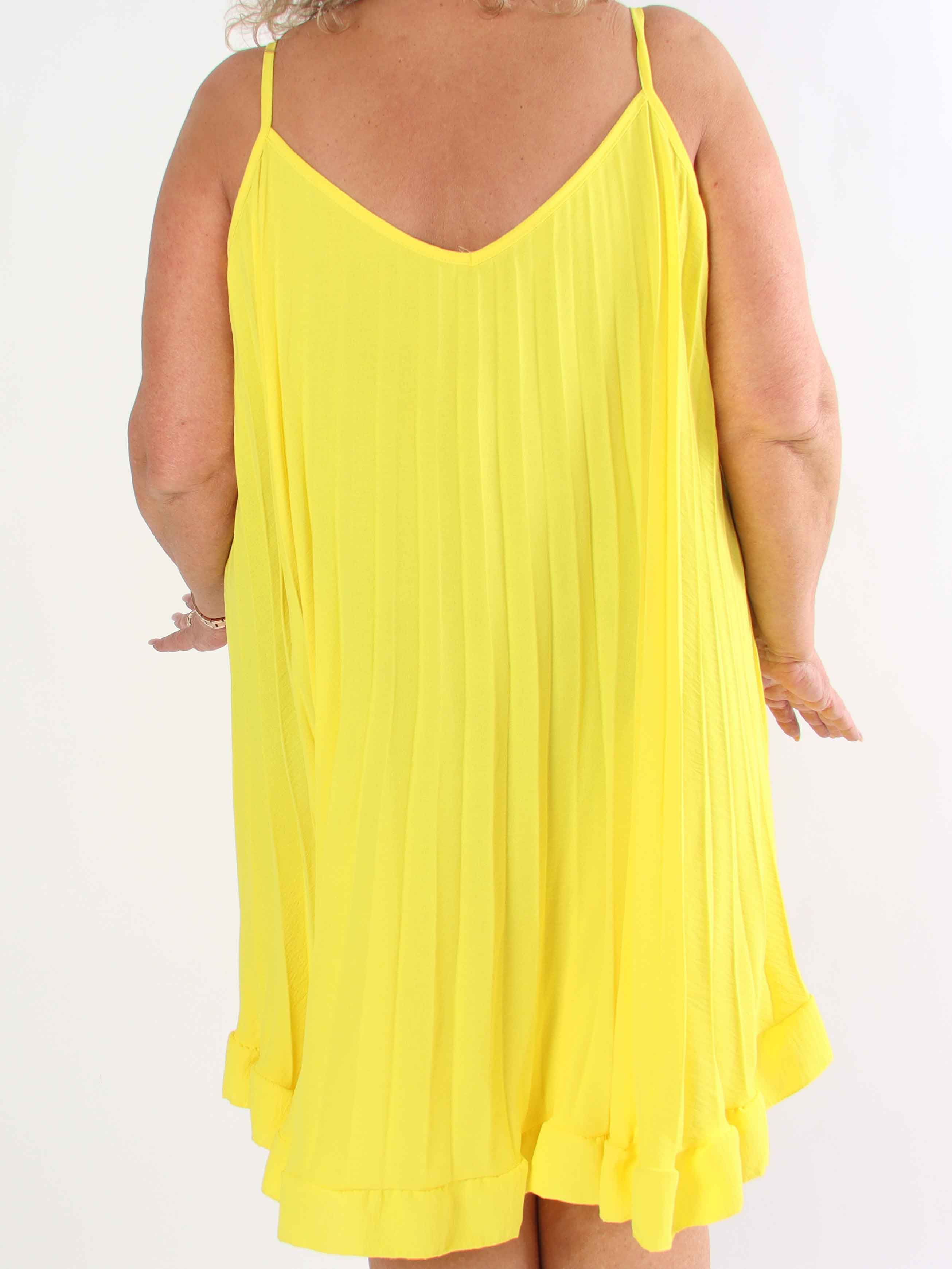 Harper - Plisserad viskos plus size klänning i a-form