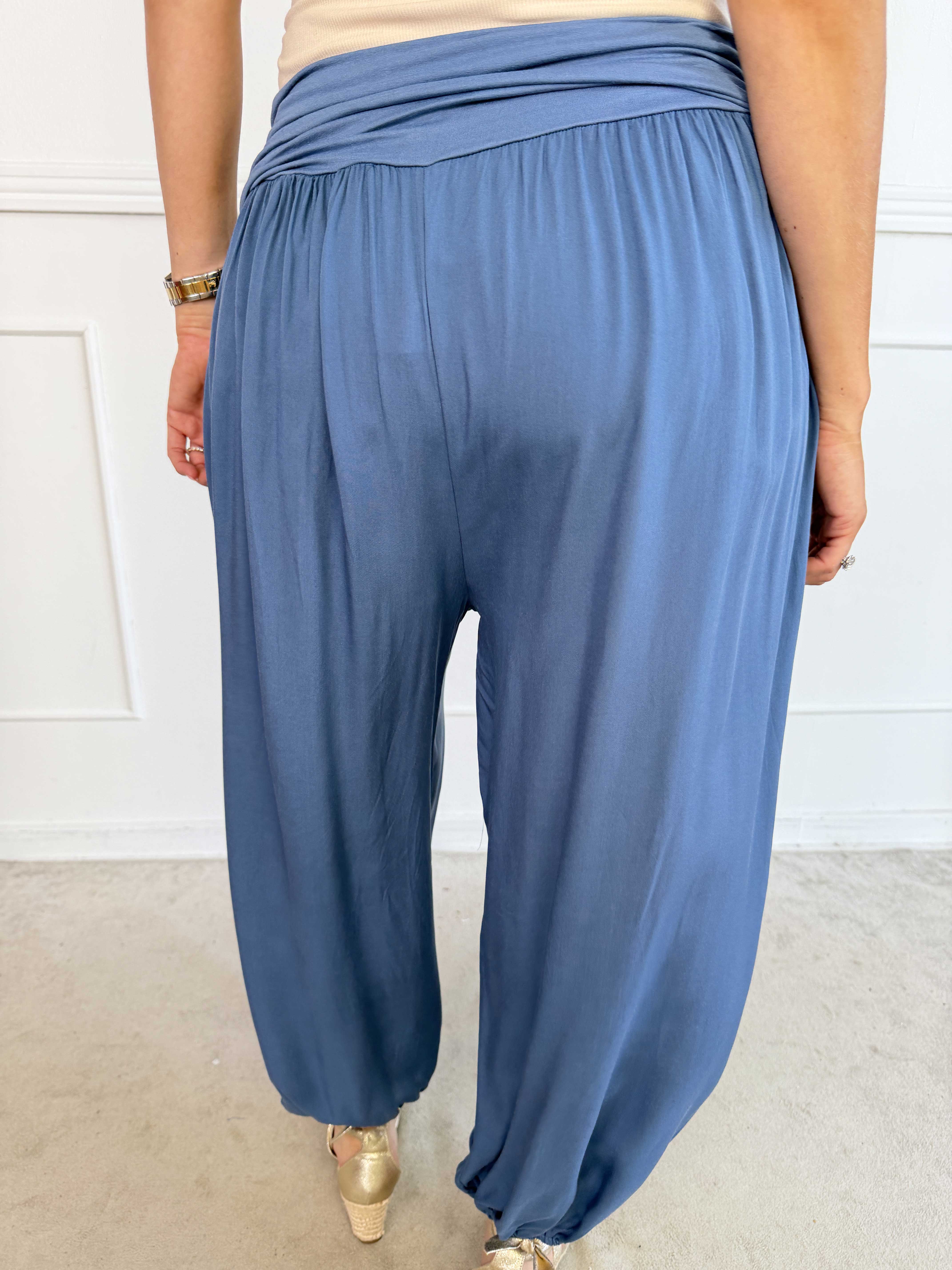 Lava – Plus size haremsbyxor i viskos med resår i midjan